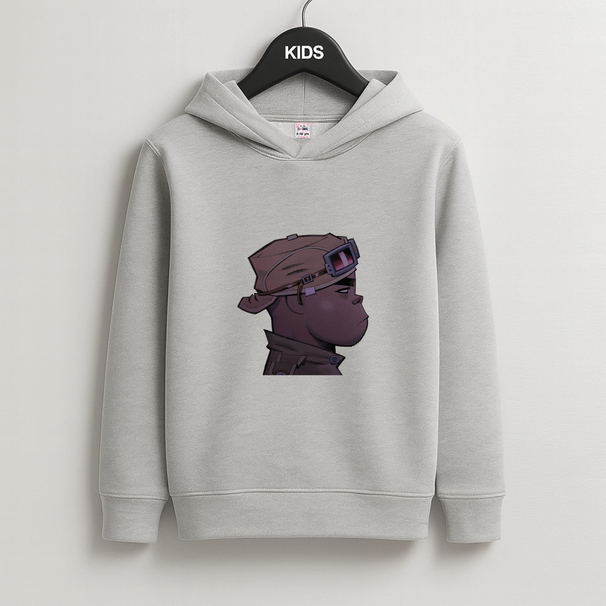 Purple 2d Kids Grey Hoodie