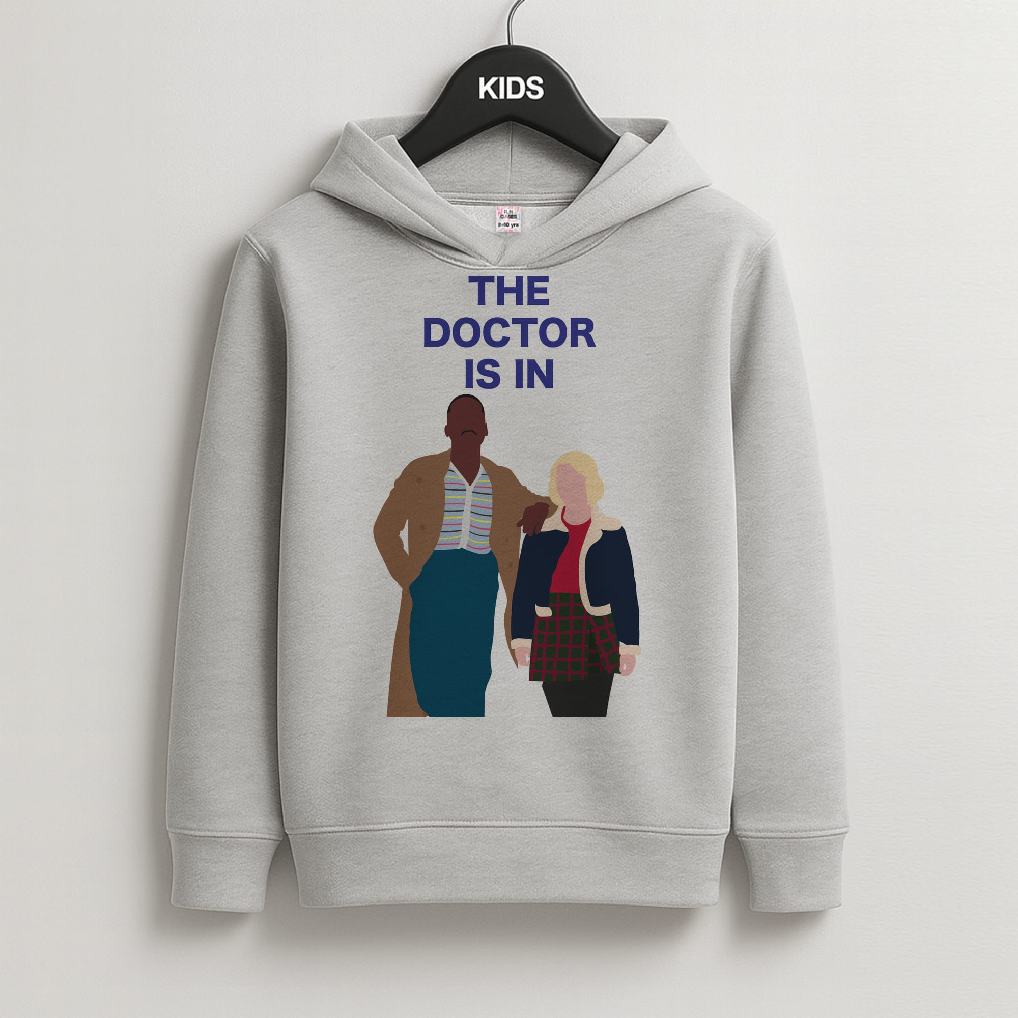 The Doctor Is In - Doctor Who Kids Grey Hoodie