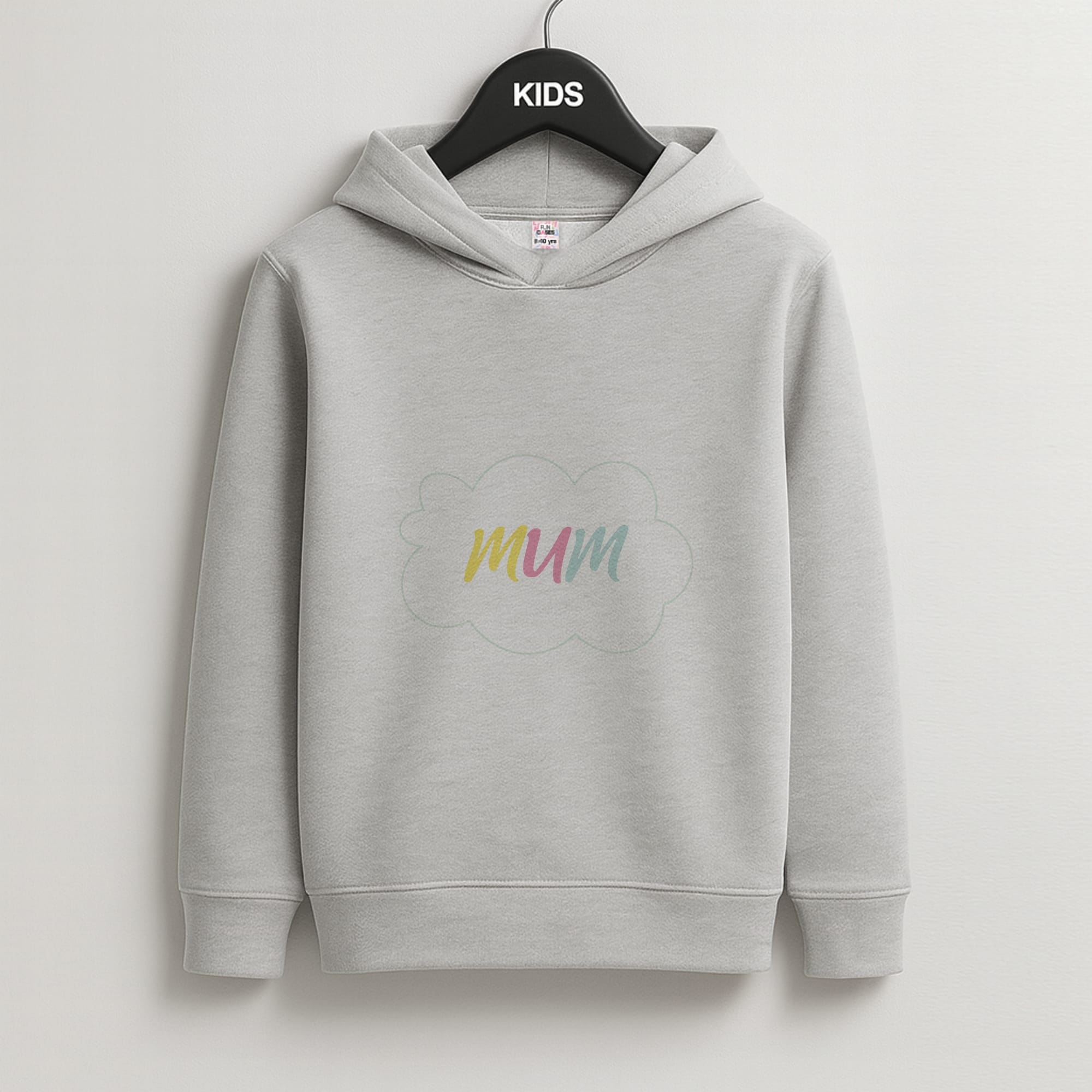 Clouds - Mothers Day Kids Grey Hoodie