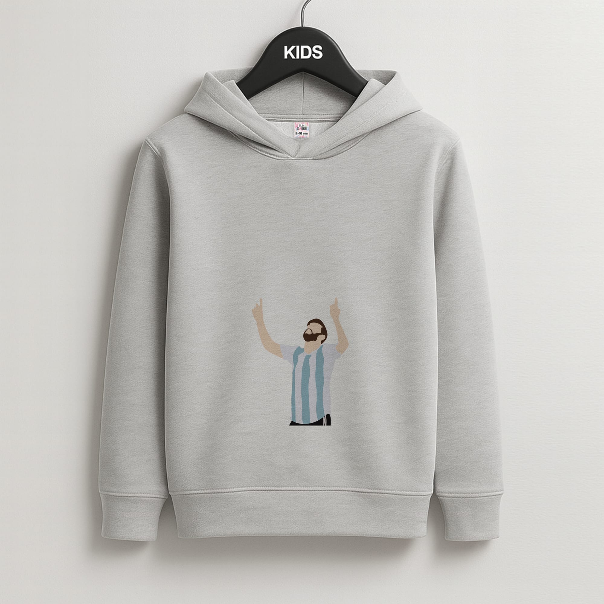 Argentina - Messi Kids Grey Hoodie