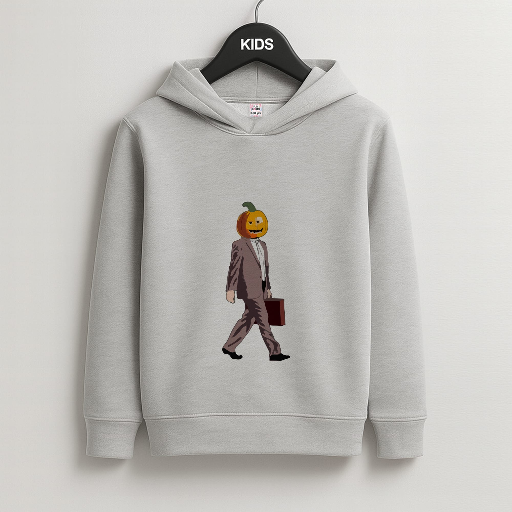 Dwight Pumpkin Head Kids Grey Hoodie