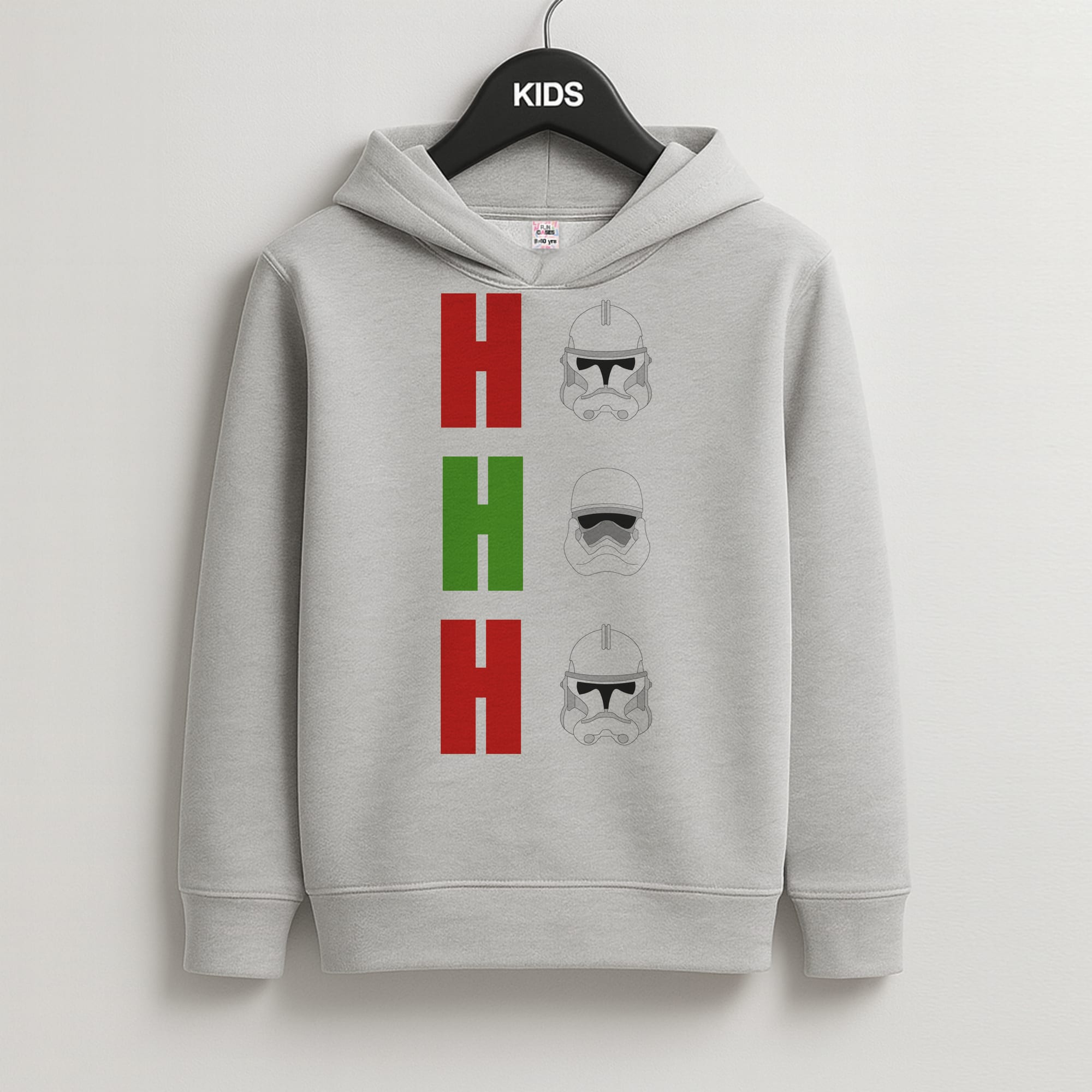 Ho Ho Ho Troopers Kids Grey Hoodie