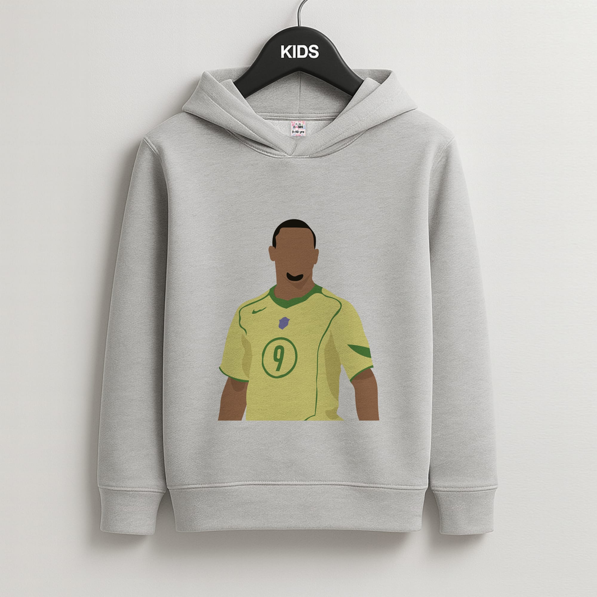 R9 Ronaldo - Football Kids Grey Hoodie