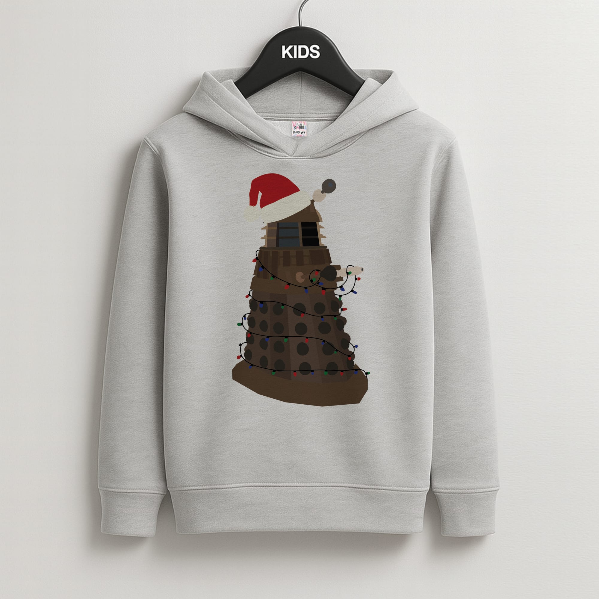 Christmas Dalek - Doctor Who Kids Grey Hoodie