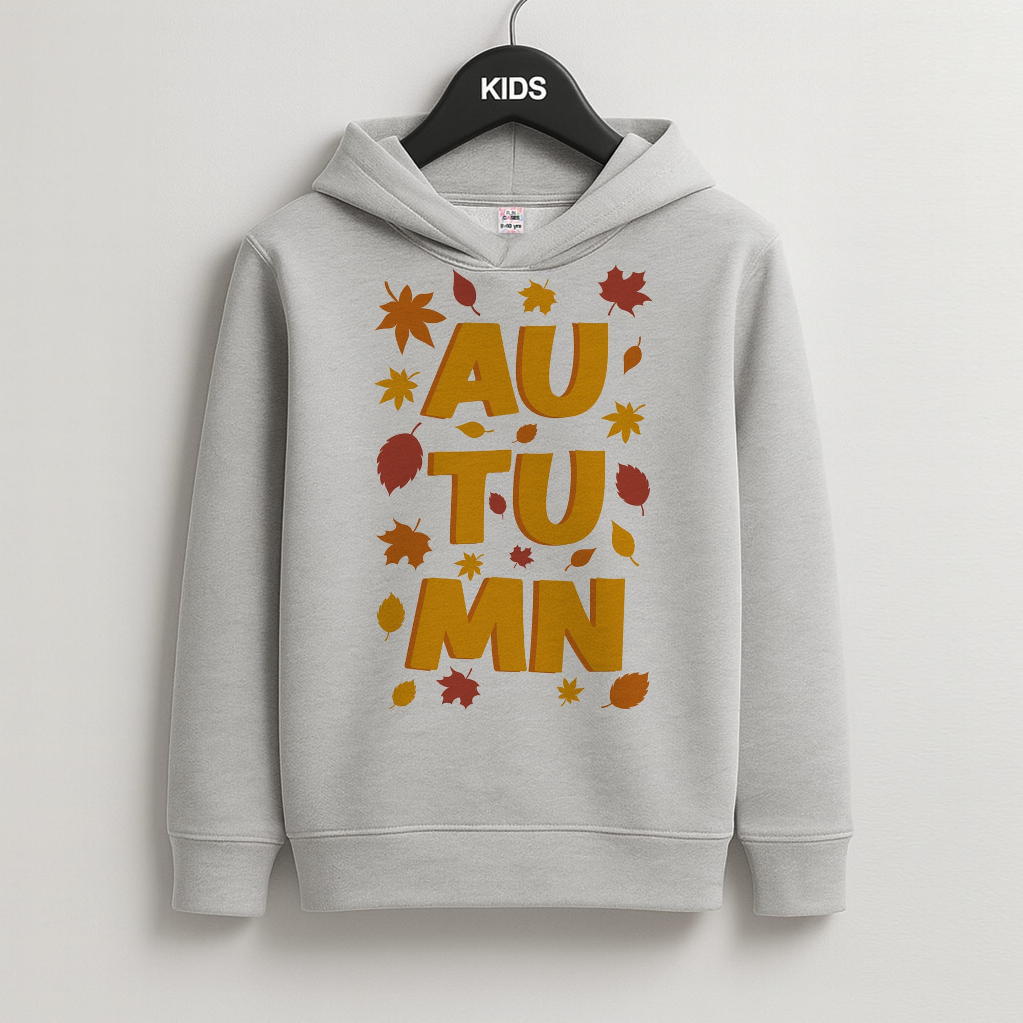 Leaves - Autumn Kids Grey Hoodie
