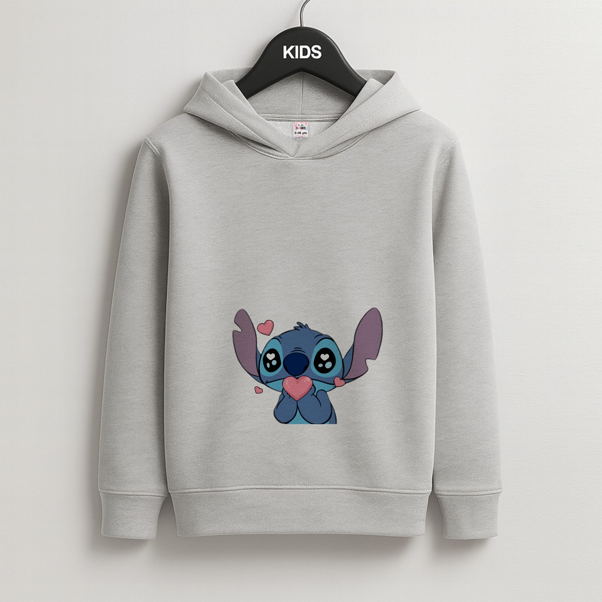 Cute Alien Blue Kids Grey Hoodie