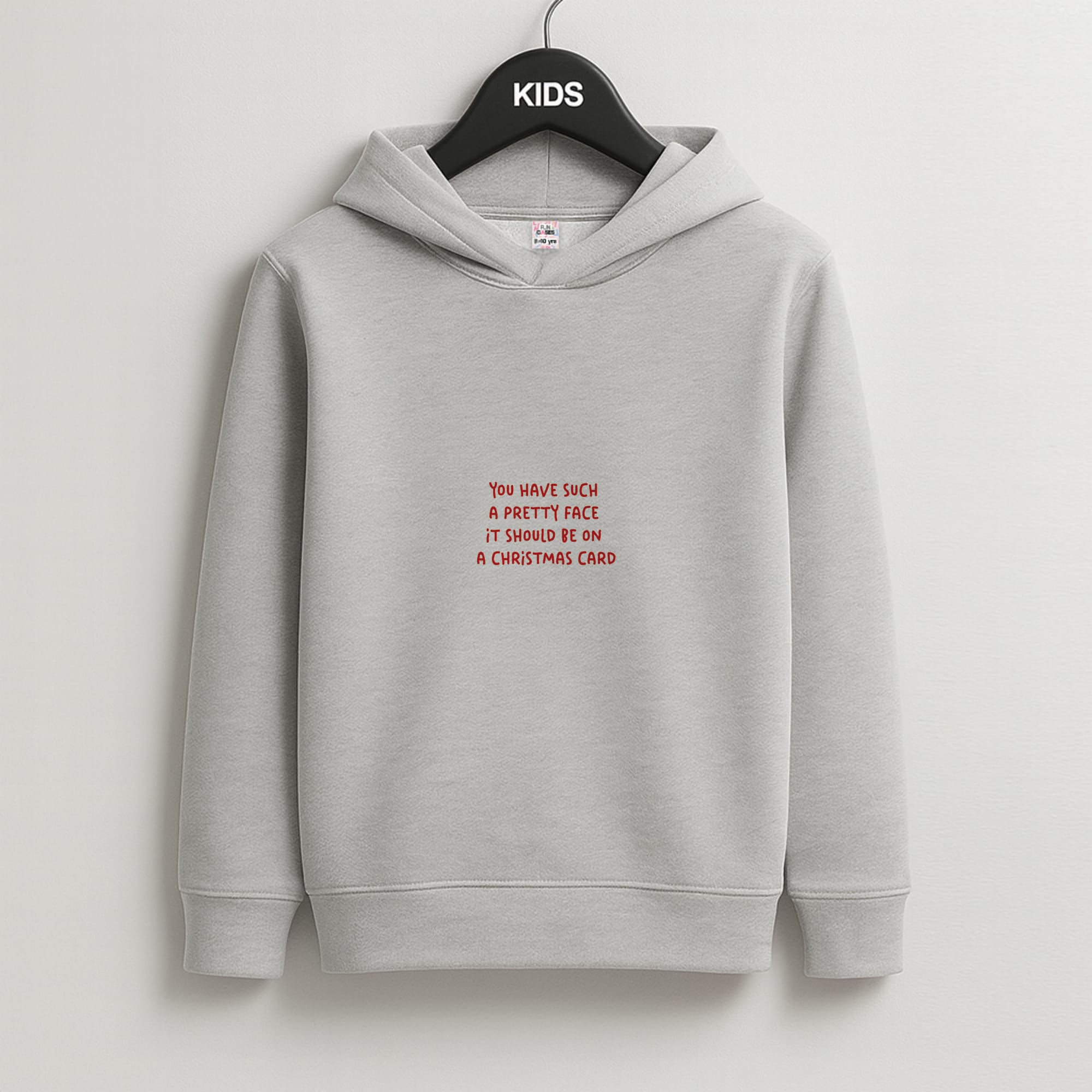 Pretty Face - Elf Kids Grey Hoodie