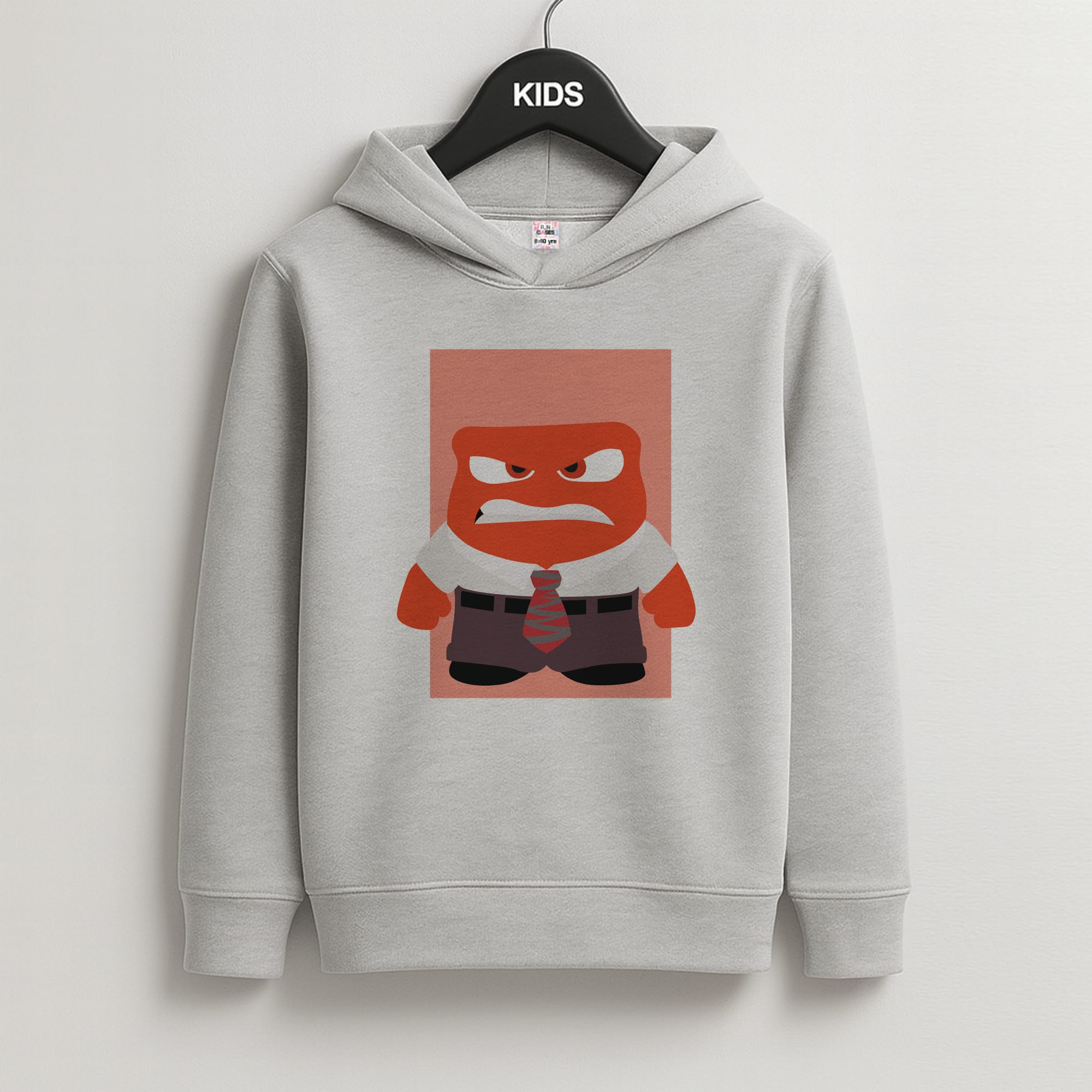 Anger - Inside Out Kids Grey Hoodie