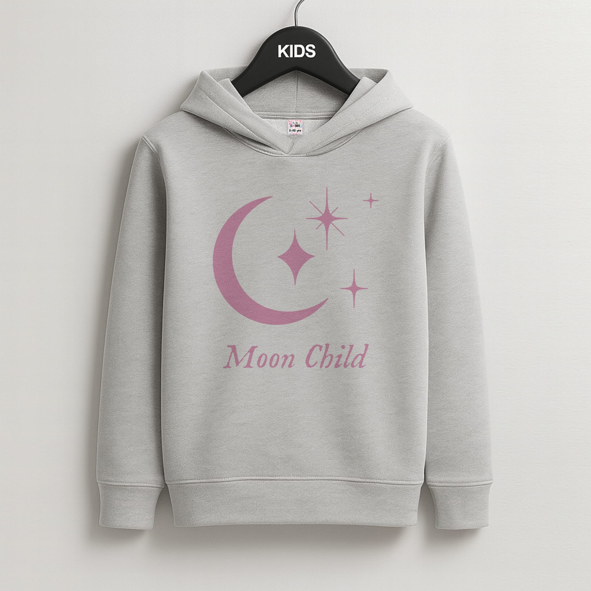 Moon Child  Kids Grey Hoodie