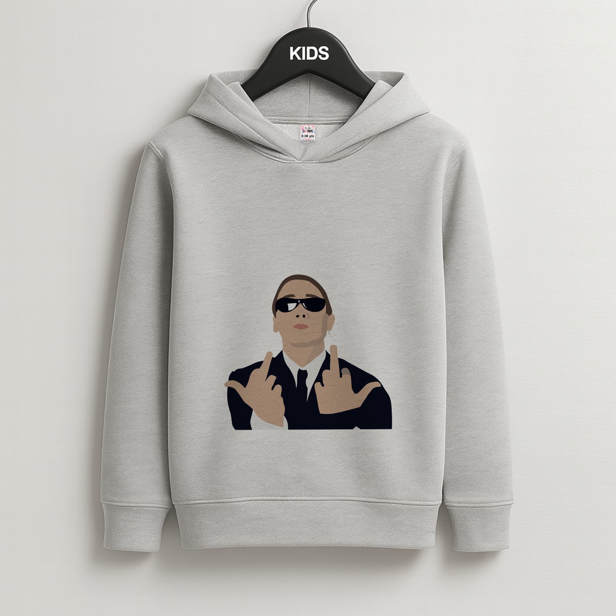 Middle Finger Kids Grey Hoodie