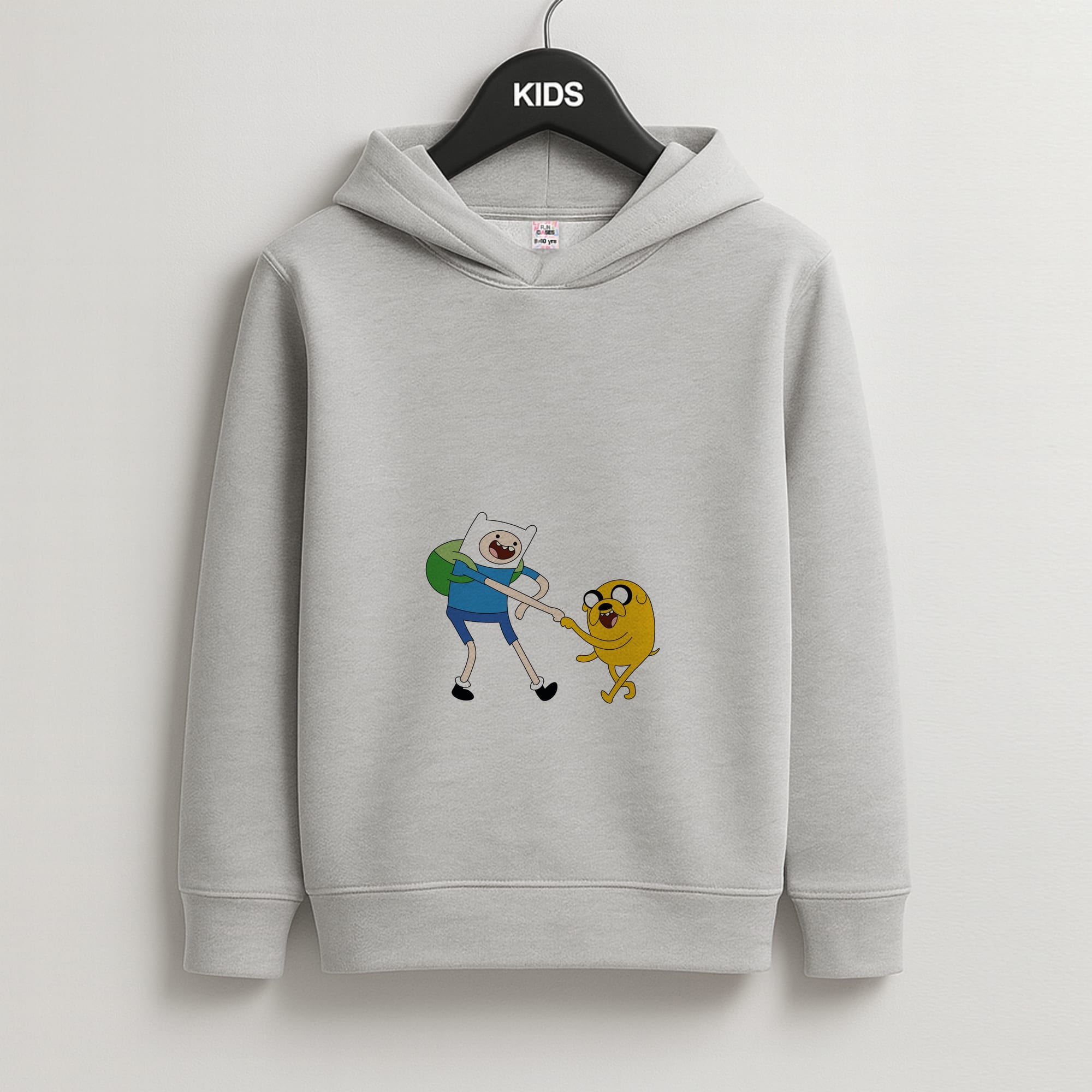 Jake The Dog And Finn The Human Kids Grey Hoodie