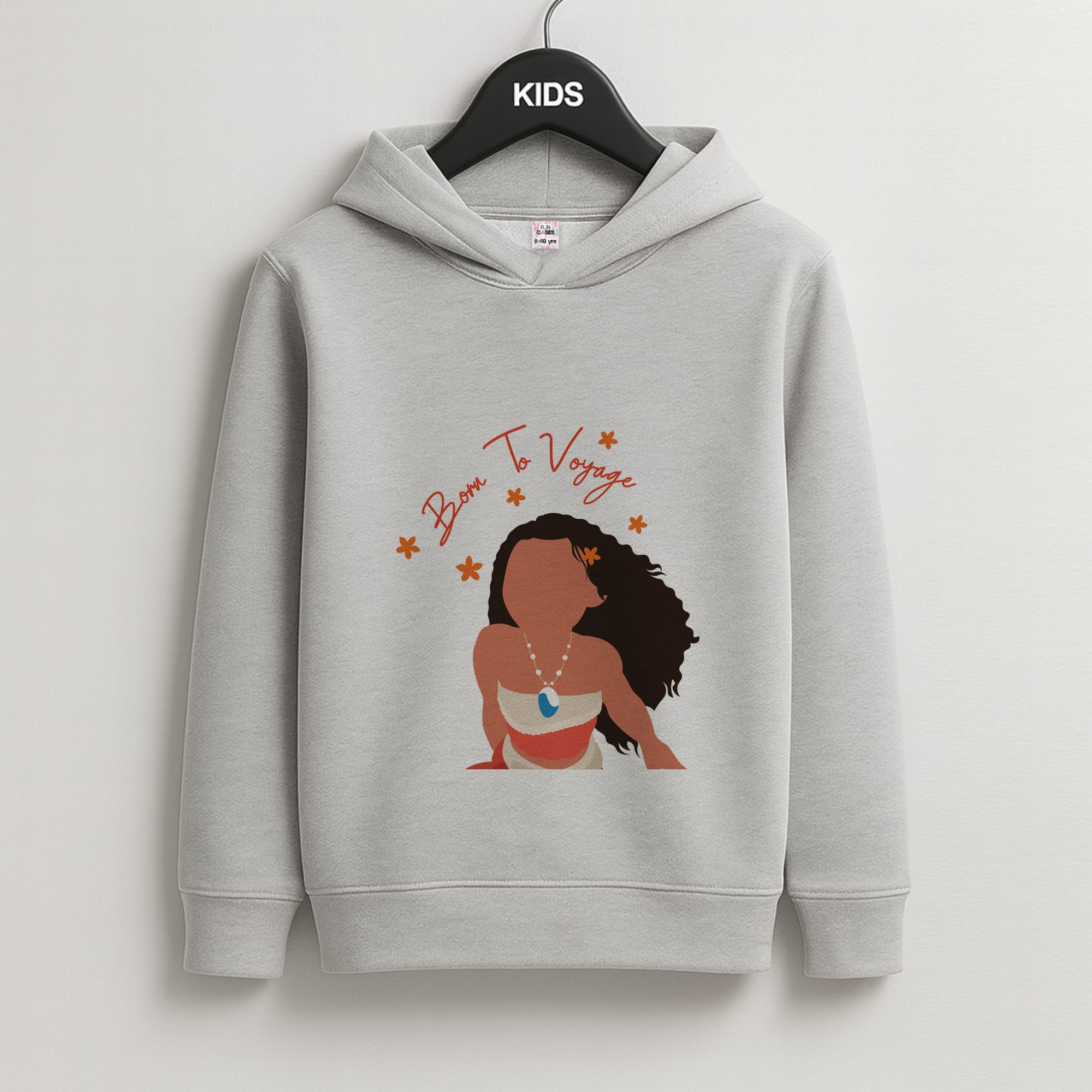 Born To Voyage Kids Grey Hoodie