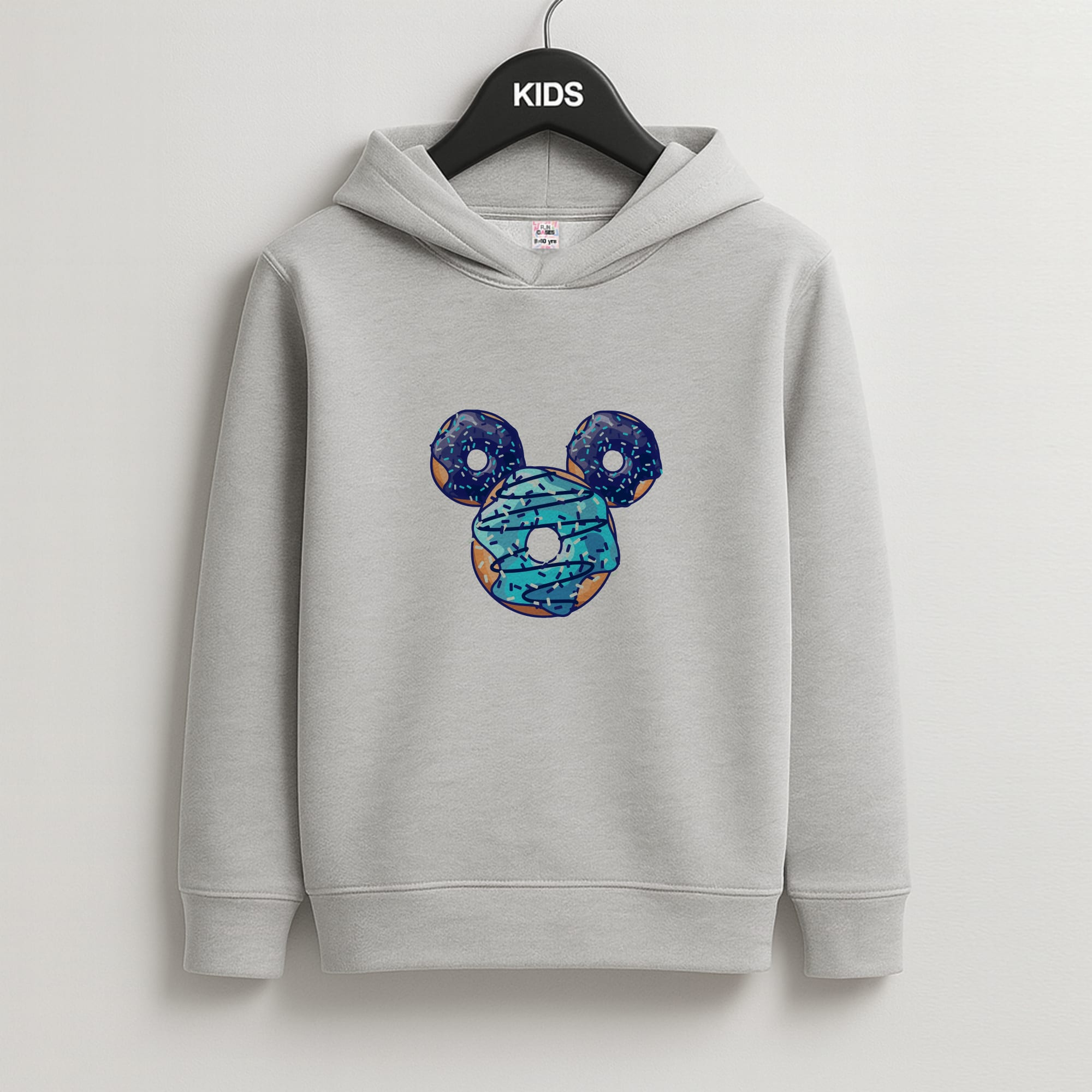 Fairytale Mouse Doughnuts Kids Grey Hoodie