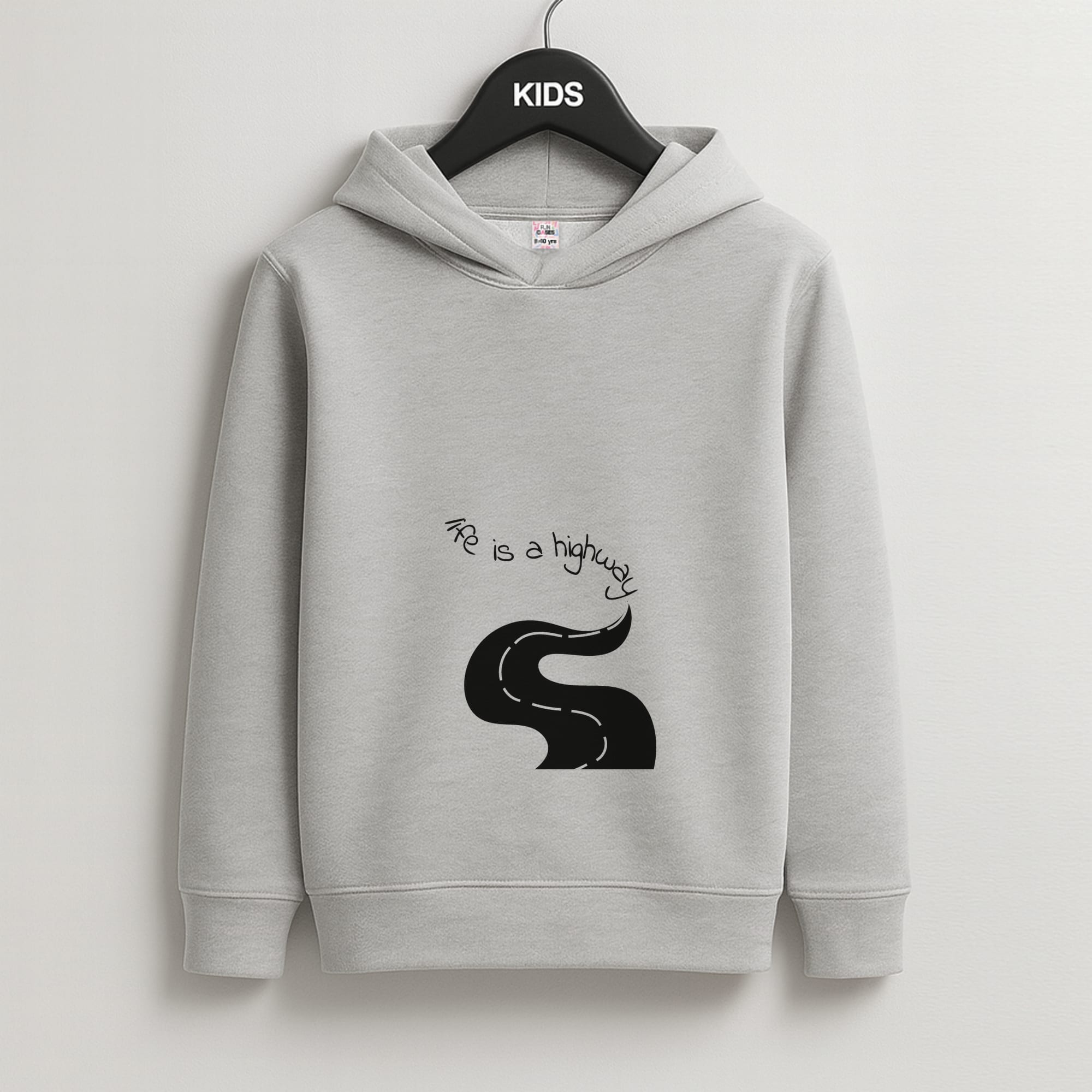 Life Is A Highway - Cars Kids Grey Hoodie