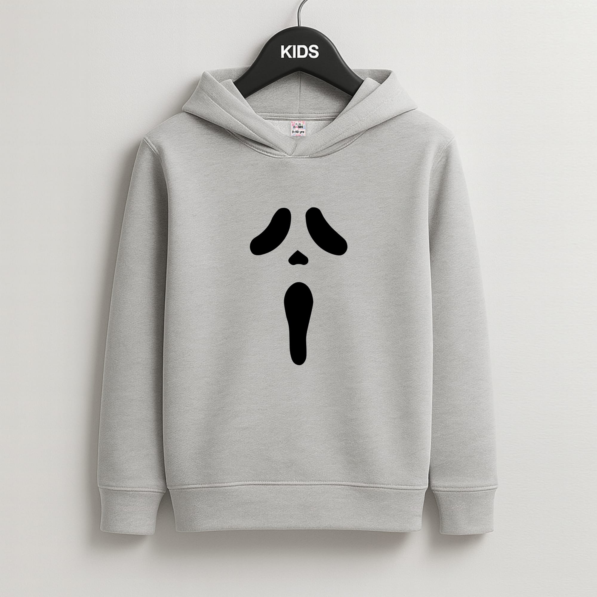 Scream Face Kids Grey Hoodie