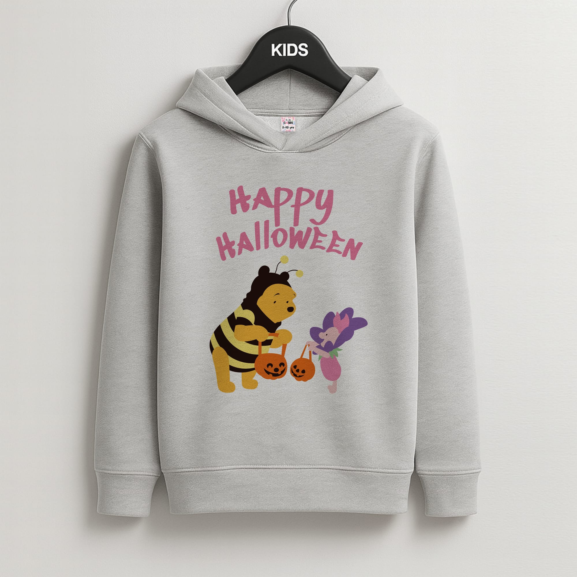 Winnie Halloween Kids Grey Hoodie