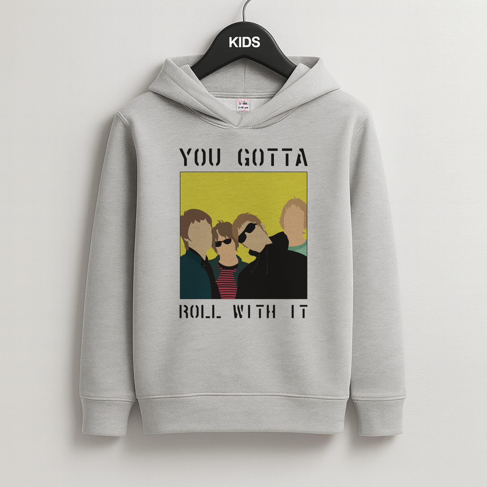 You Gotta Roll With It Kids Grey Hoodie