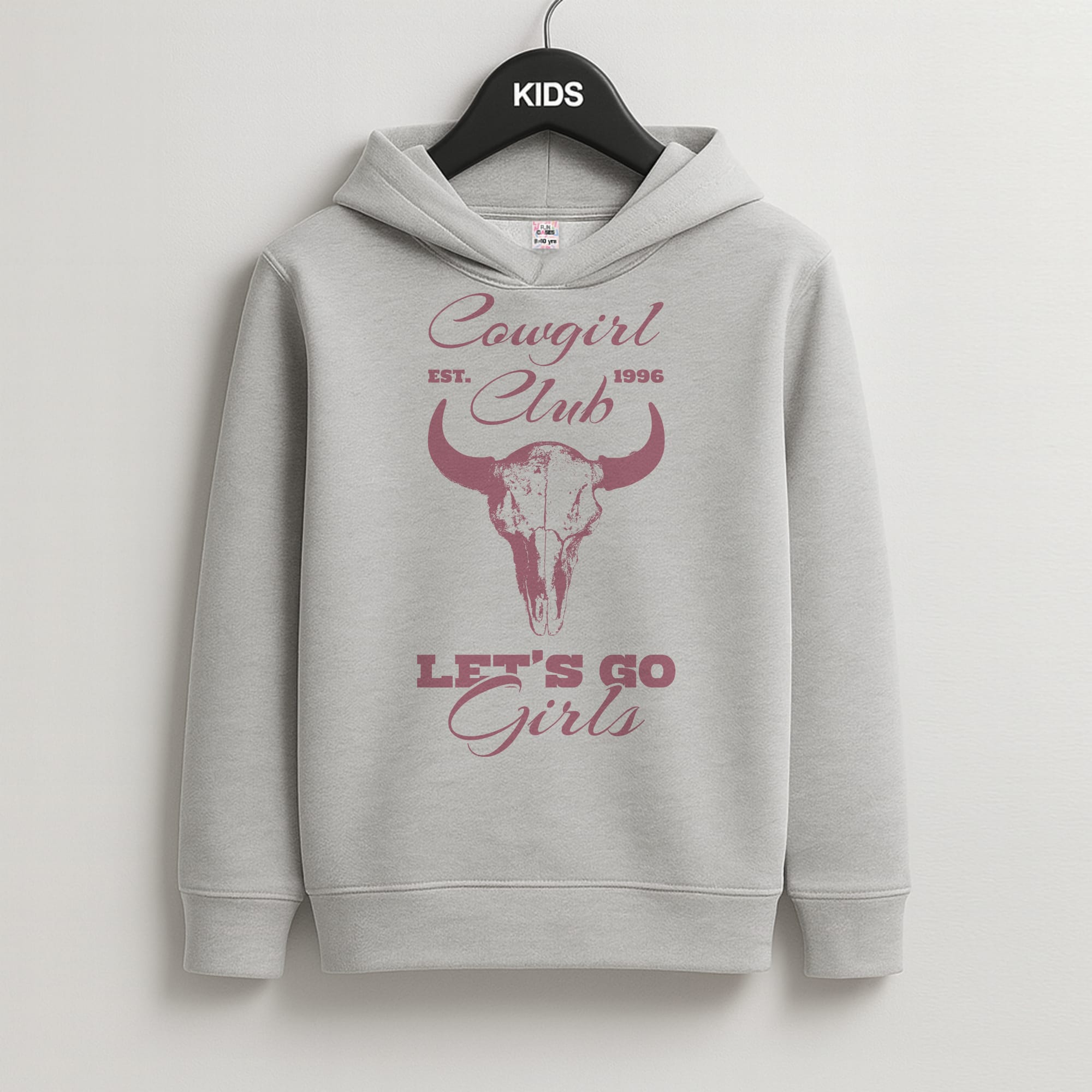 Cowgirl Club Kids Grey Hoodie