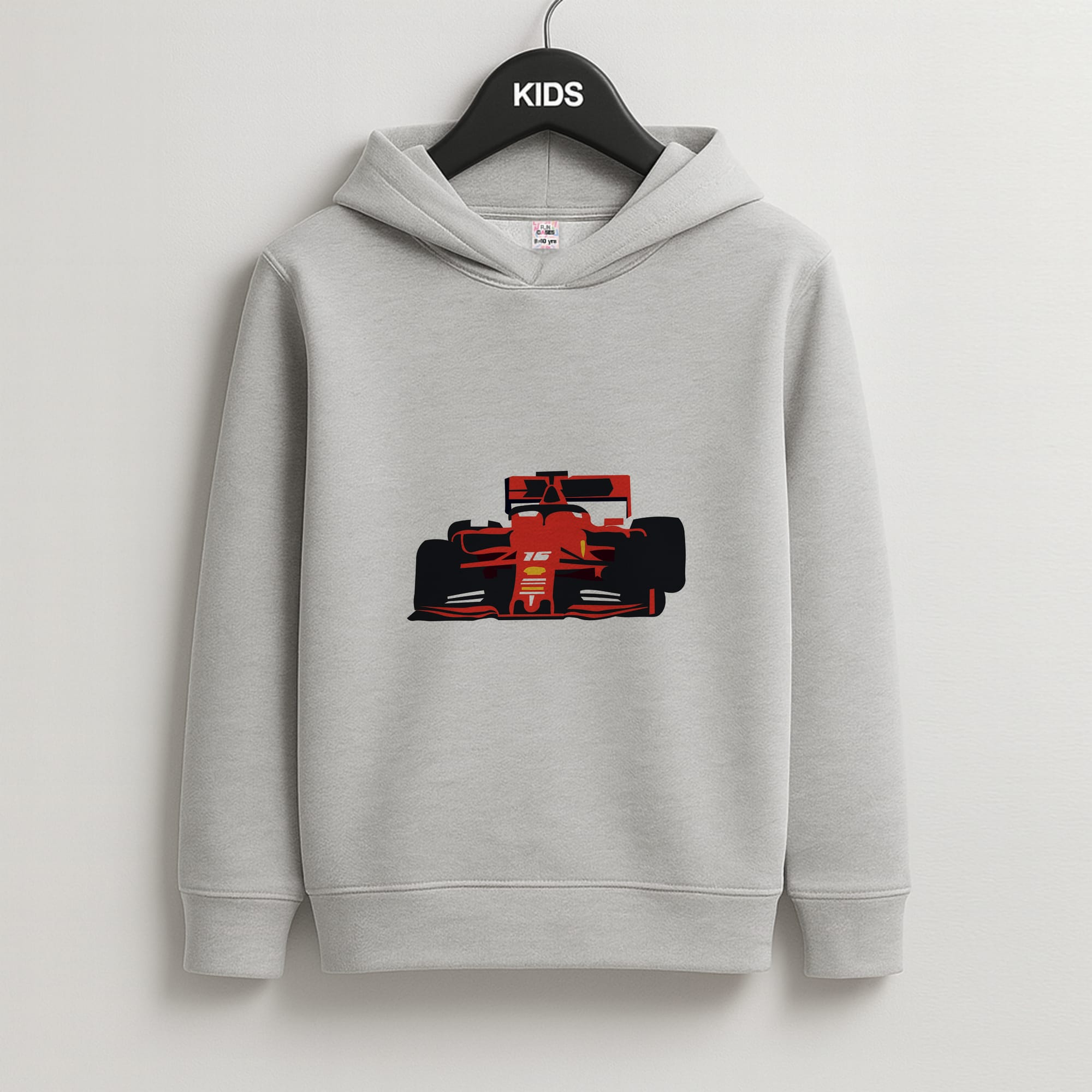 F1 Car Kids Grey Hoodie