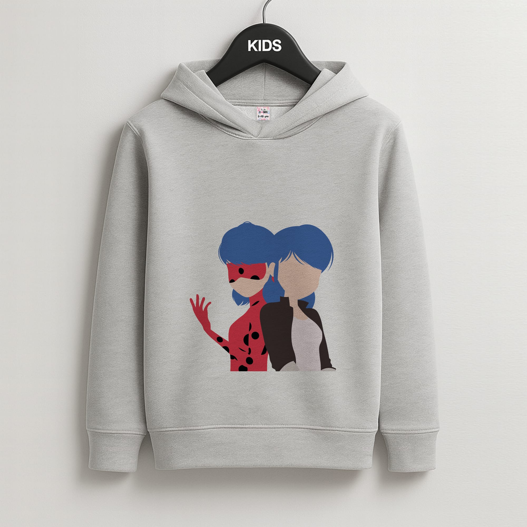 Marinette And Ladybug Kids Grey Hoodie