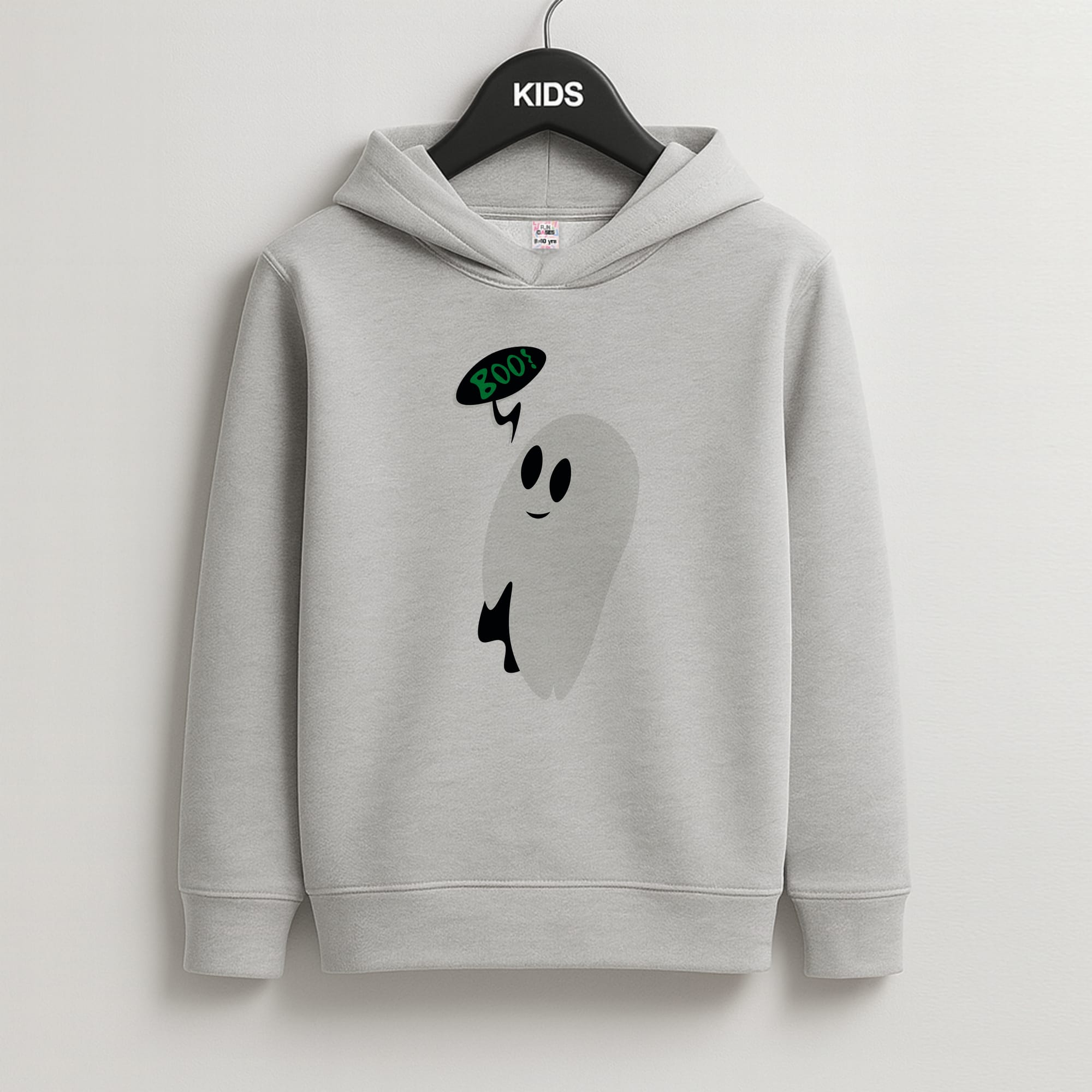 Halloween Pattern 2 Kids Grey Hoodie
