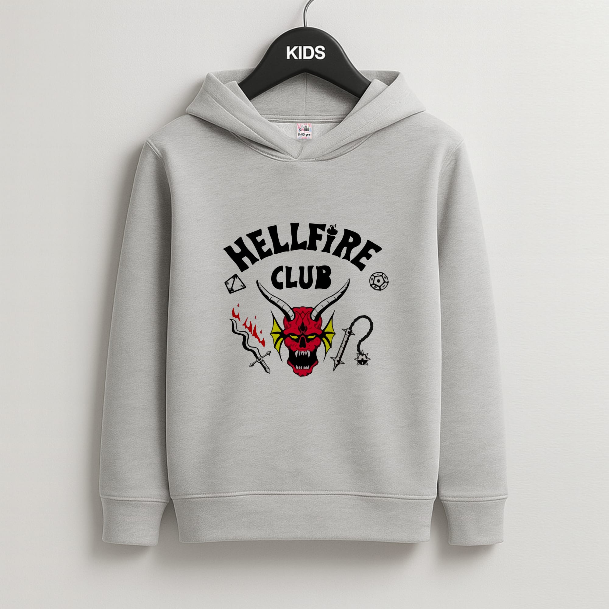 Hellfire Club Logo Kids Grey Hoodie