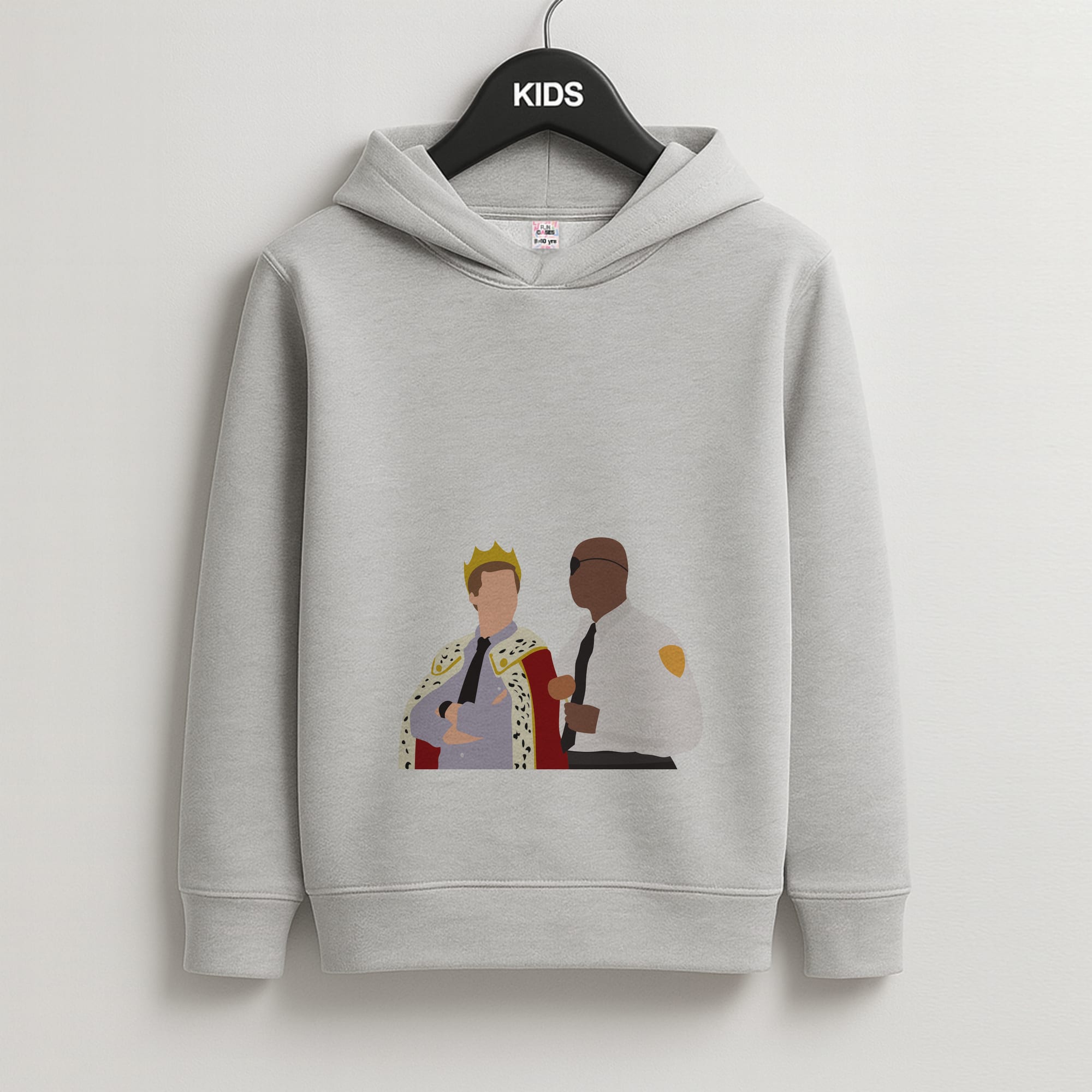 Jake and Holt B99 - Halloween Specials Kids Grey Hoodie