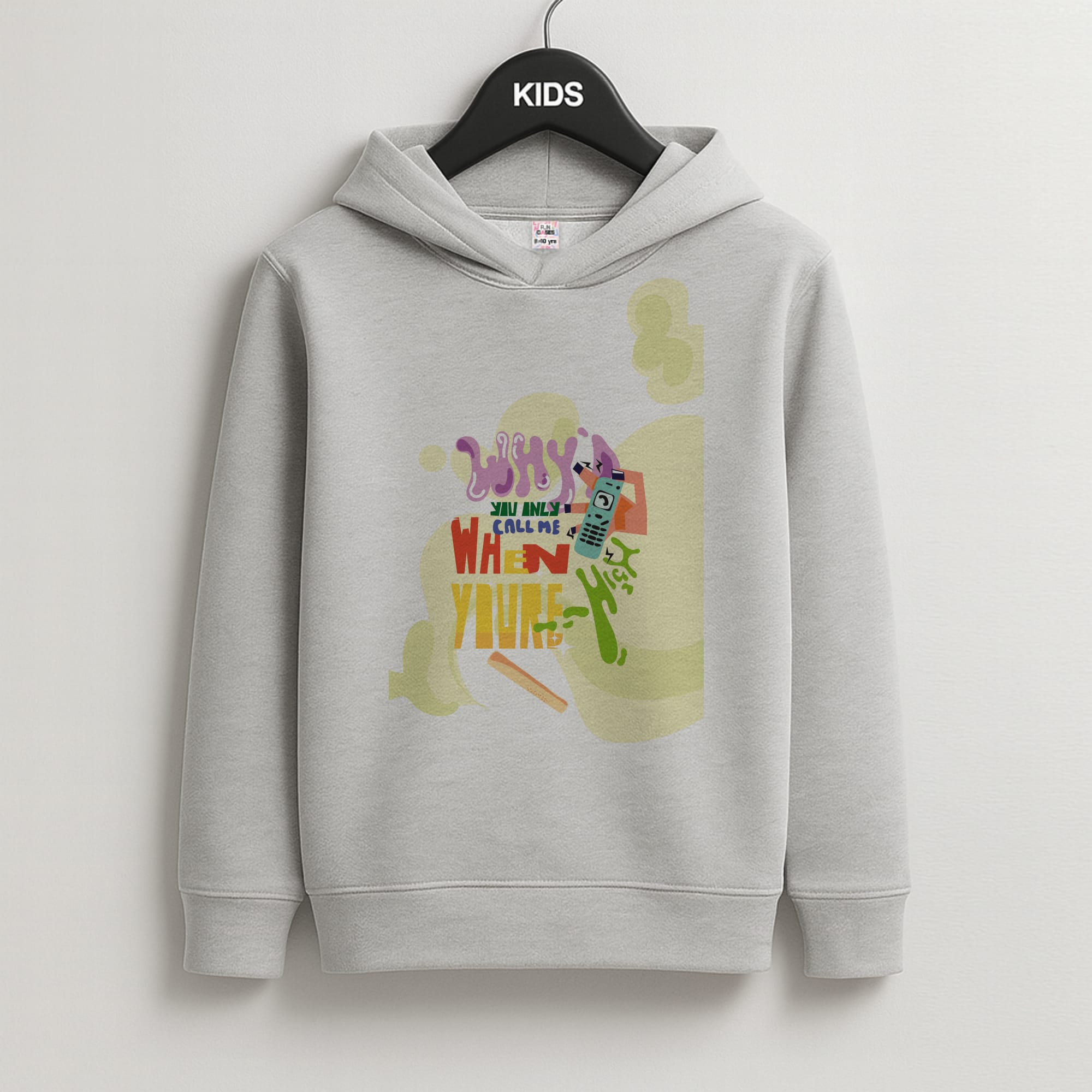 Why'd you only call me when you're high - Arctic Monkeys Kids Grey Hoodie