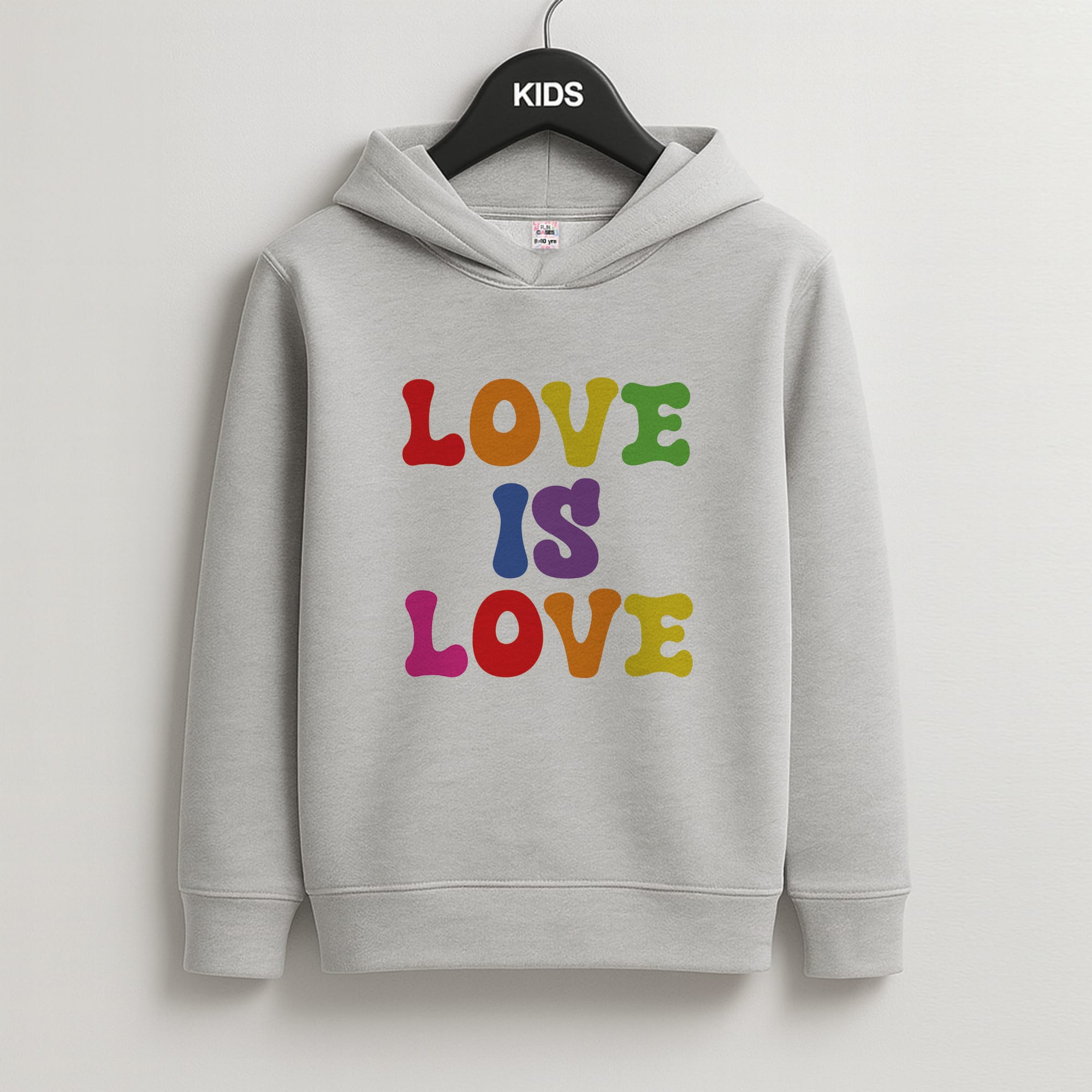 Love Is Love - Pride Kids Grey Hoodie
