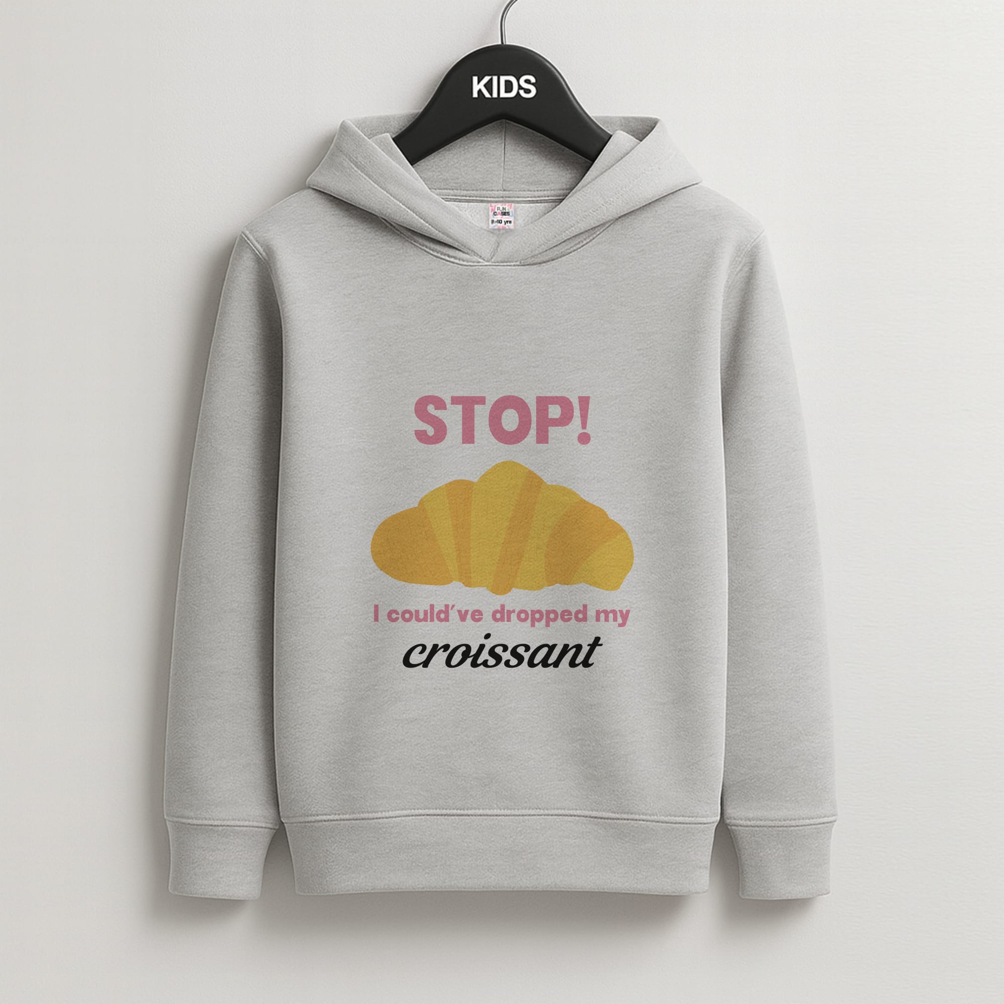 I Could've Dropped My Croissant - Memes Kids Grey Hoodie