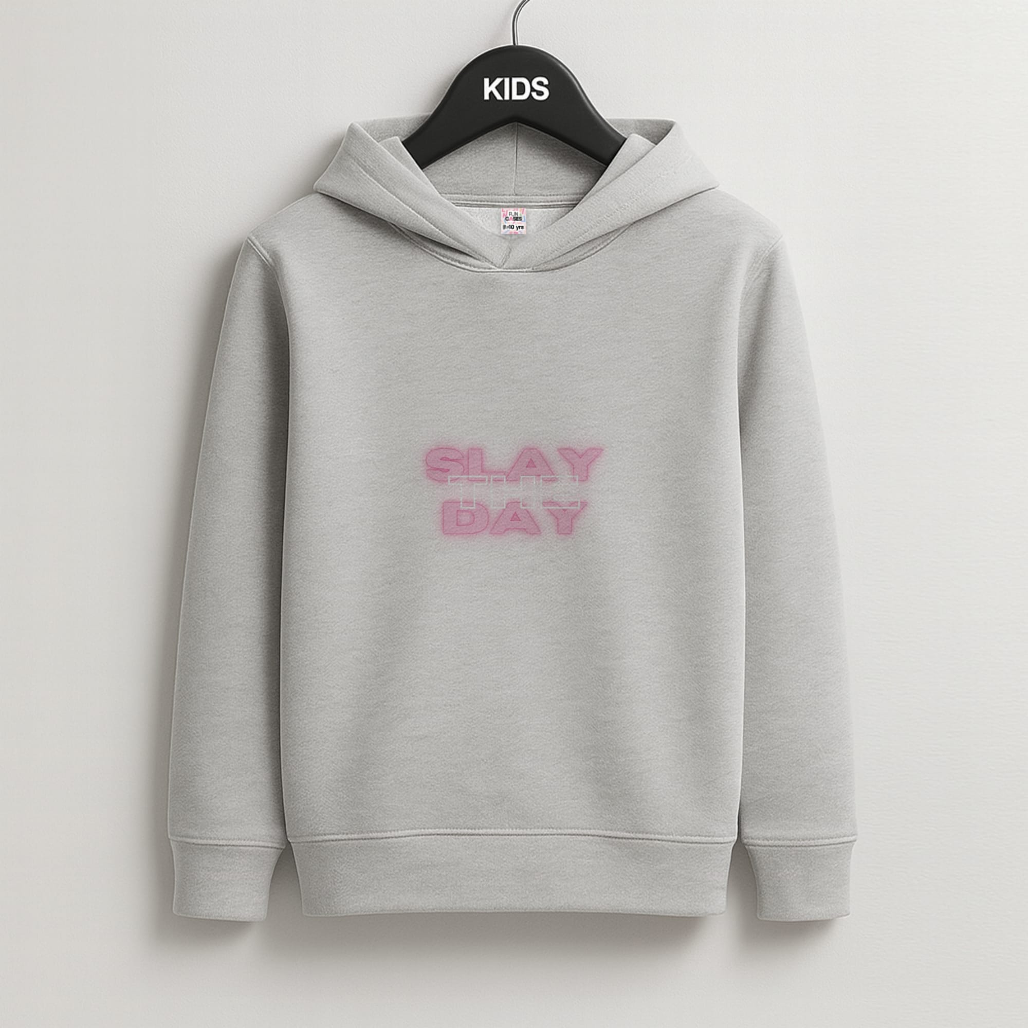 Slay The Day - Sassy Quote Kids Grey Hoodie