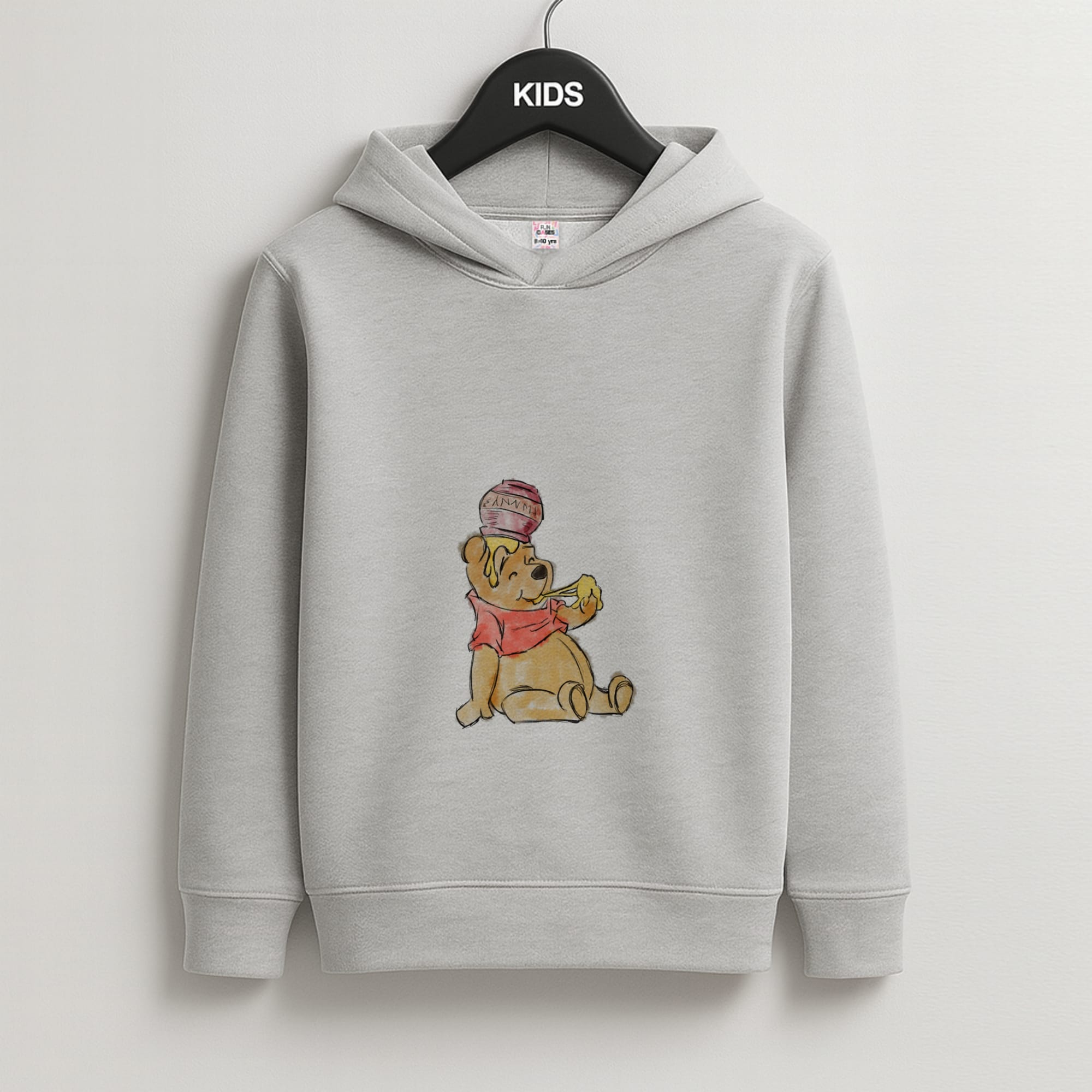 Winnie Sketch Kids Grey Hoodie