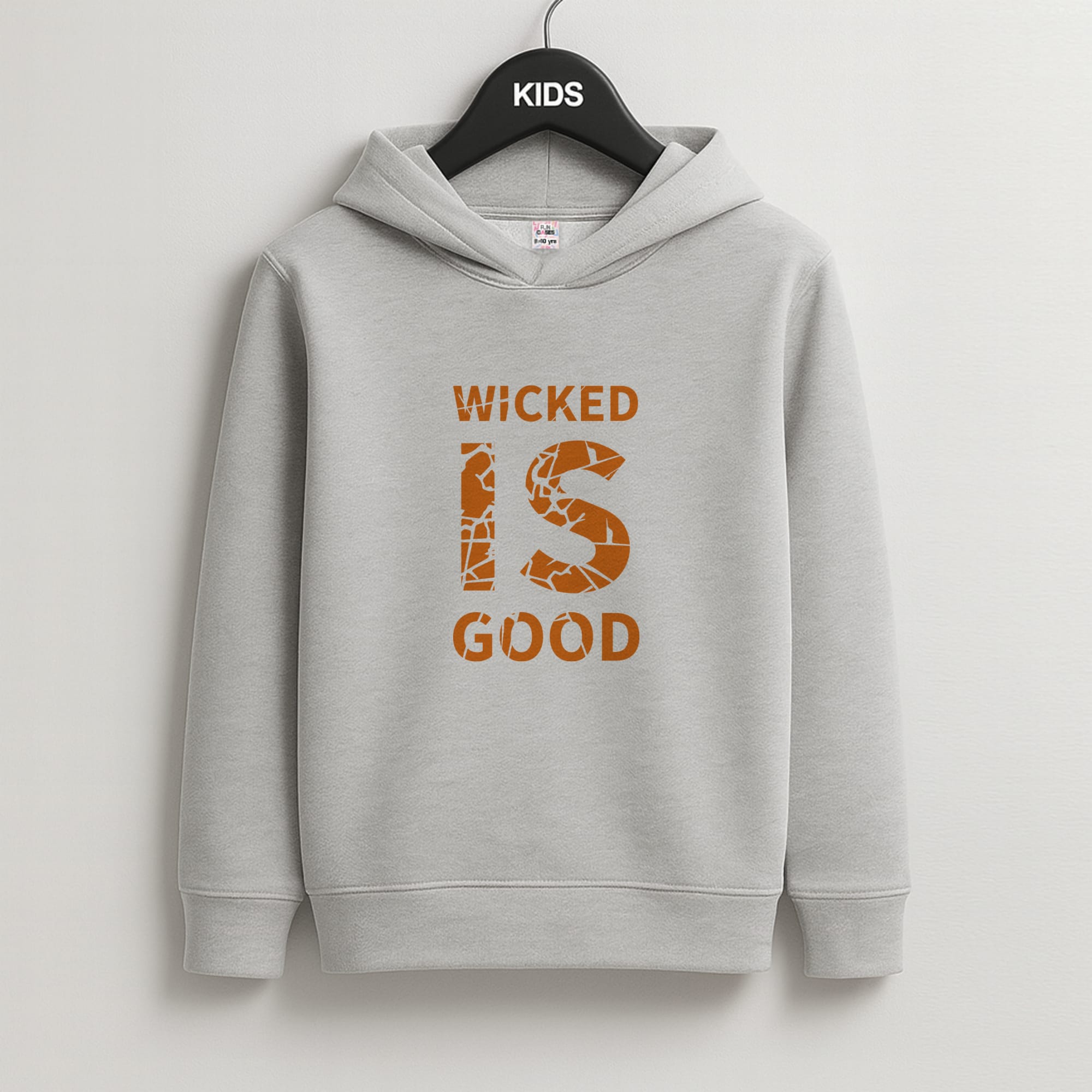 Wicked Is Good - Maze Kids Grey Hoodie