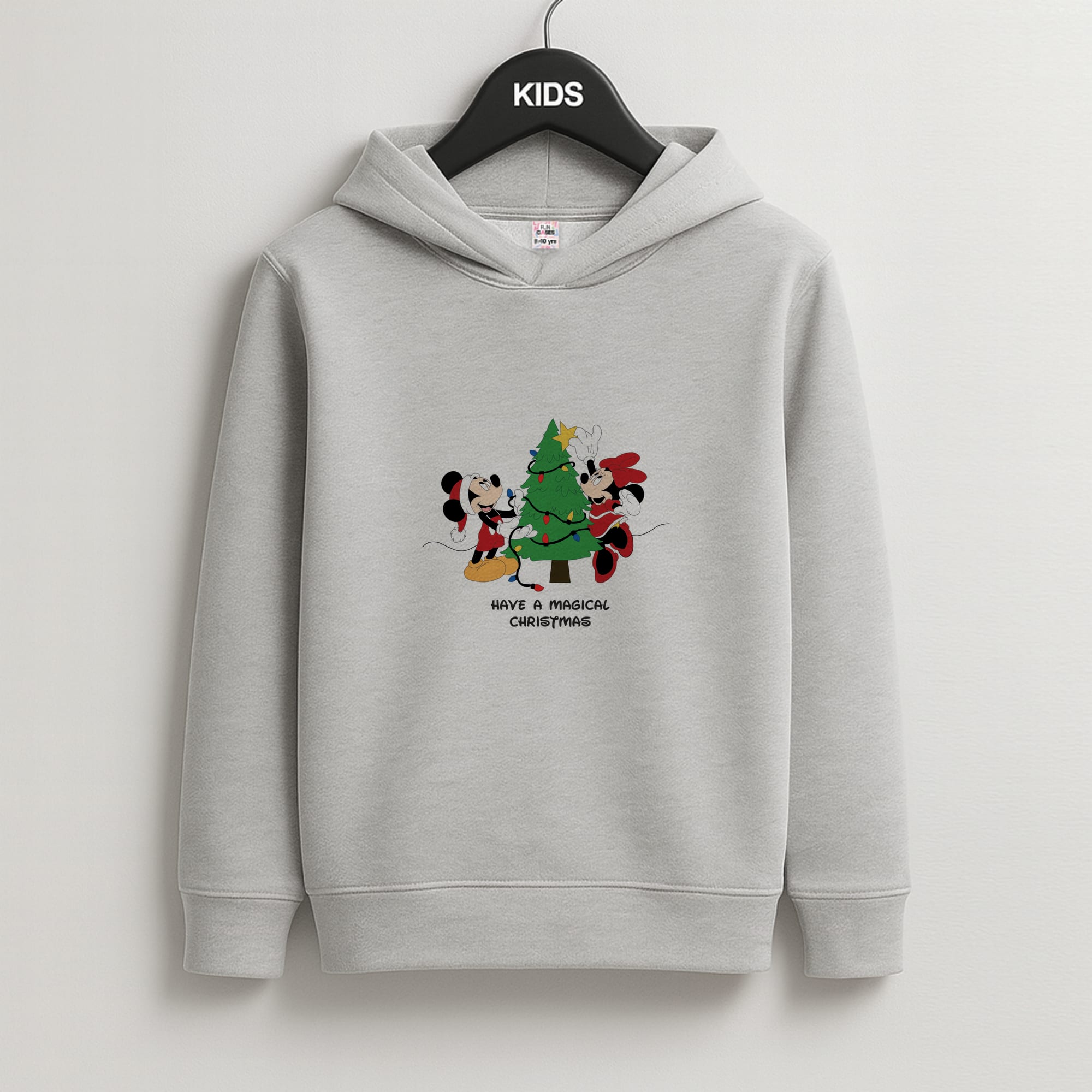 Festive Fairytale Mice - Christmas Kids Grey Hoodie