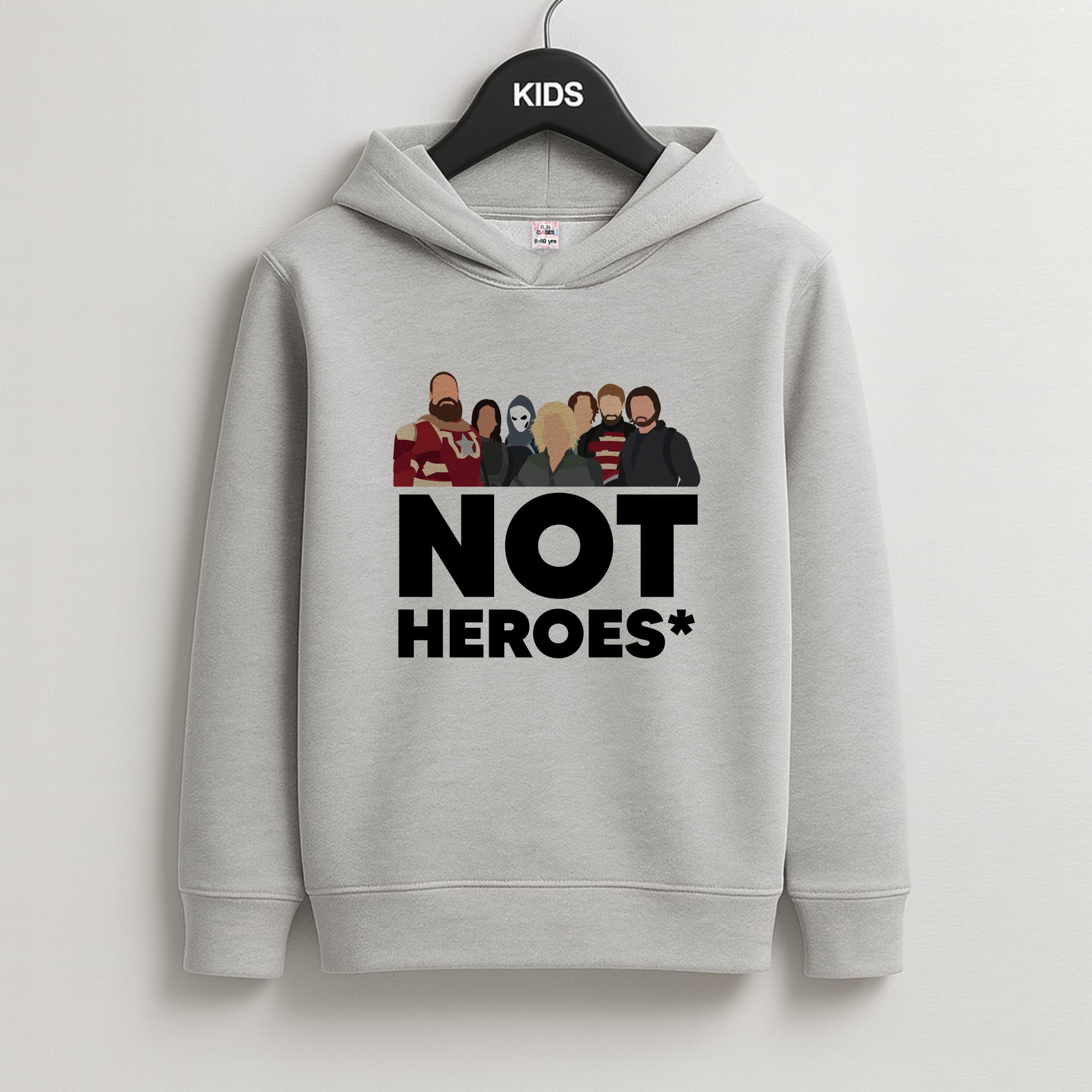 Not Heroes Kids Grey Hoodie