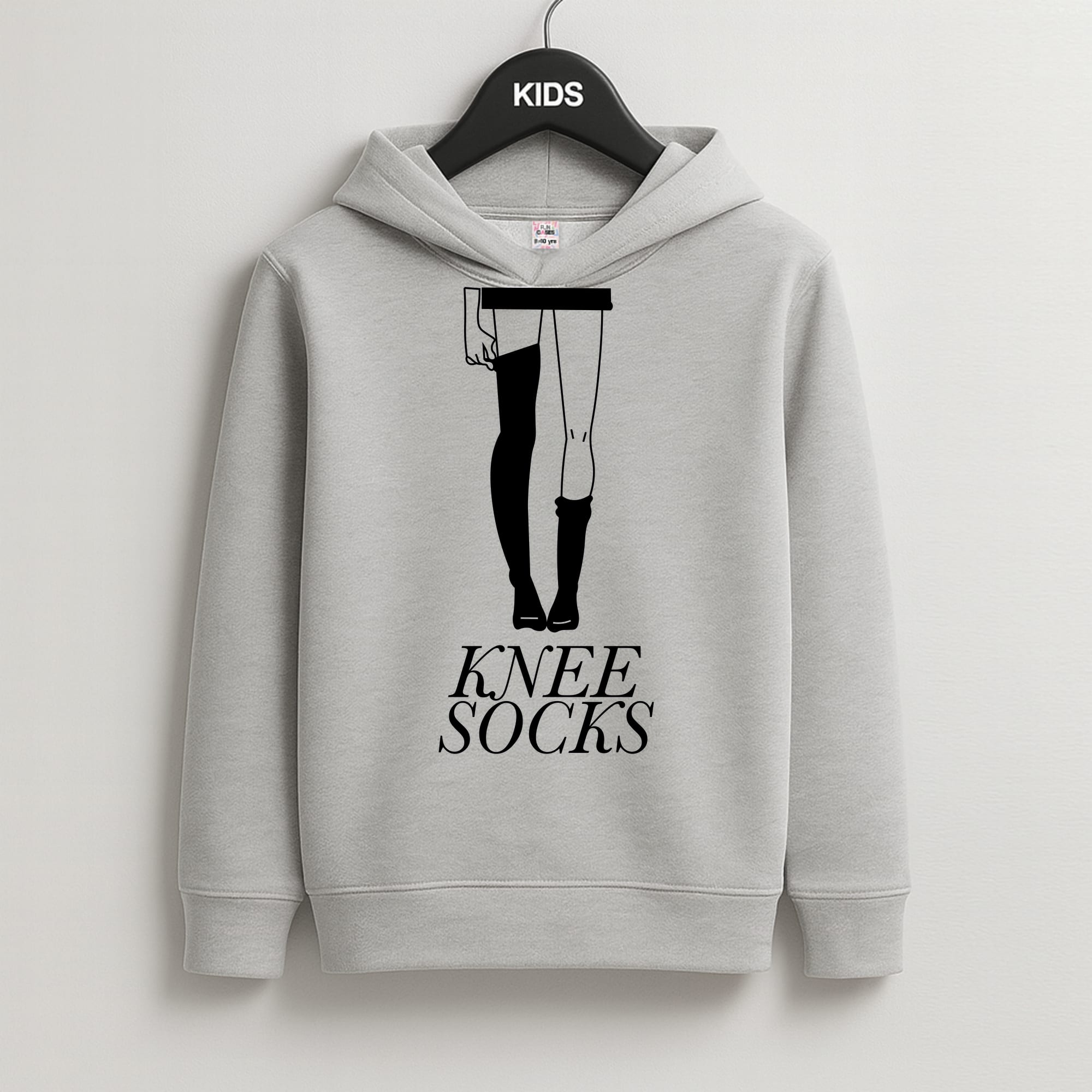 Knee Socks Kids Grey Hoodie