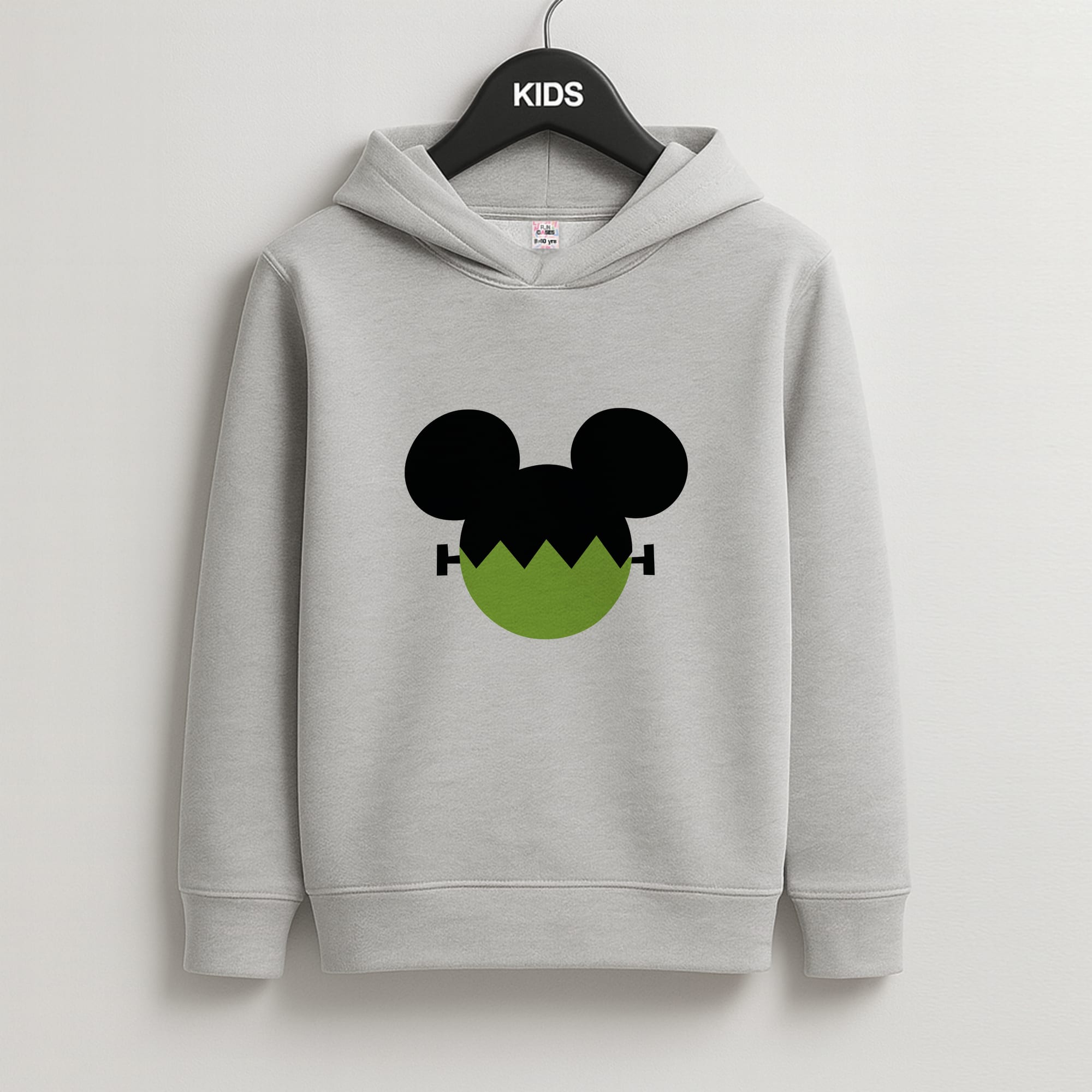 Frankenstein Mouse Halloween Kids Grey Hoodie