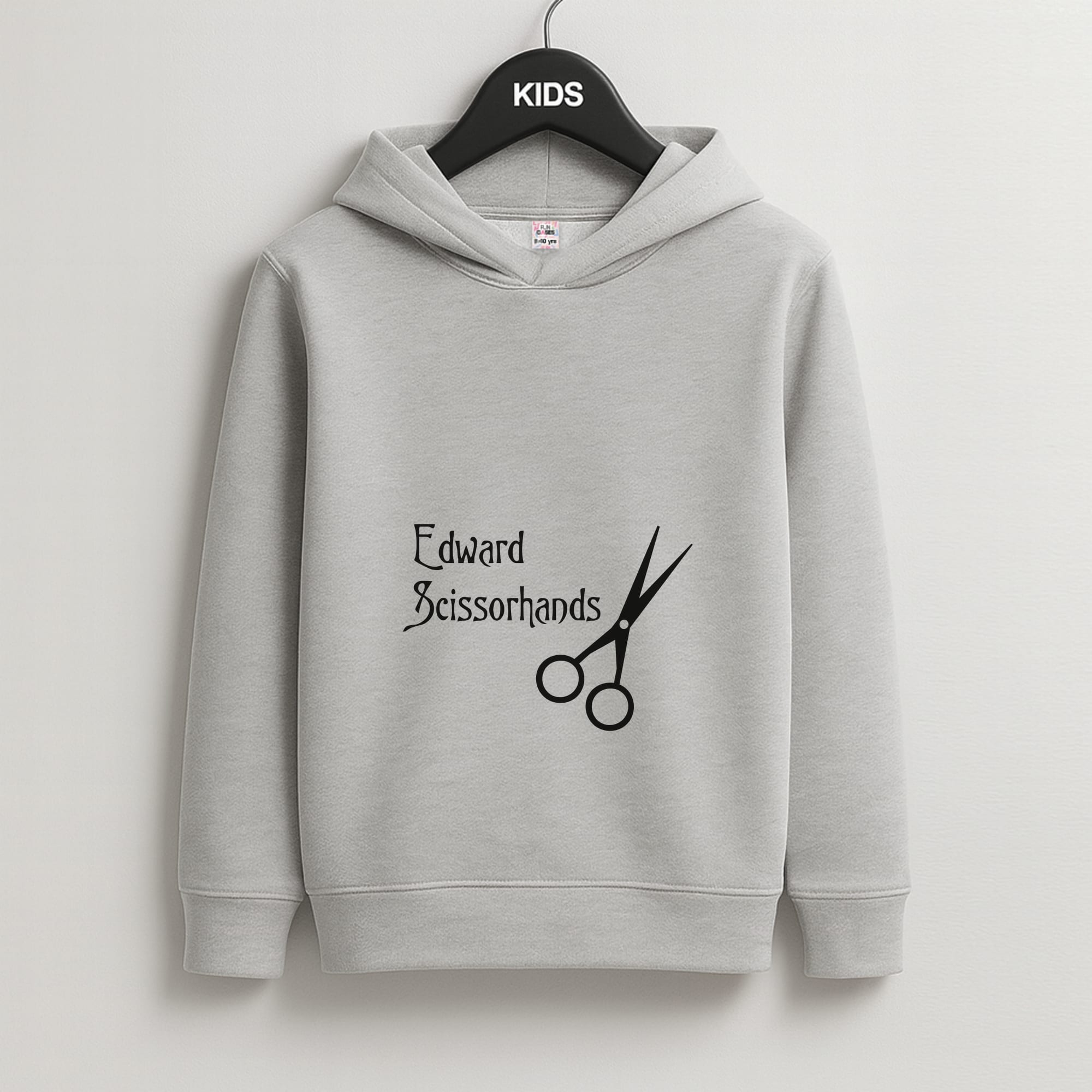 Name - Scissorhands Kids Grey Hoodie