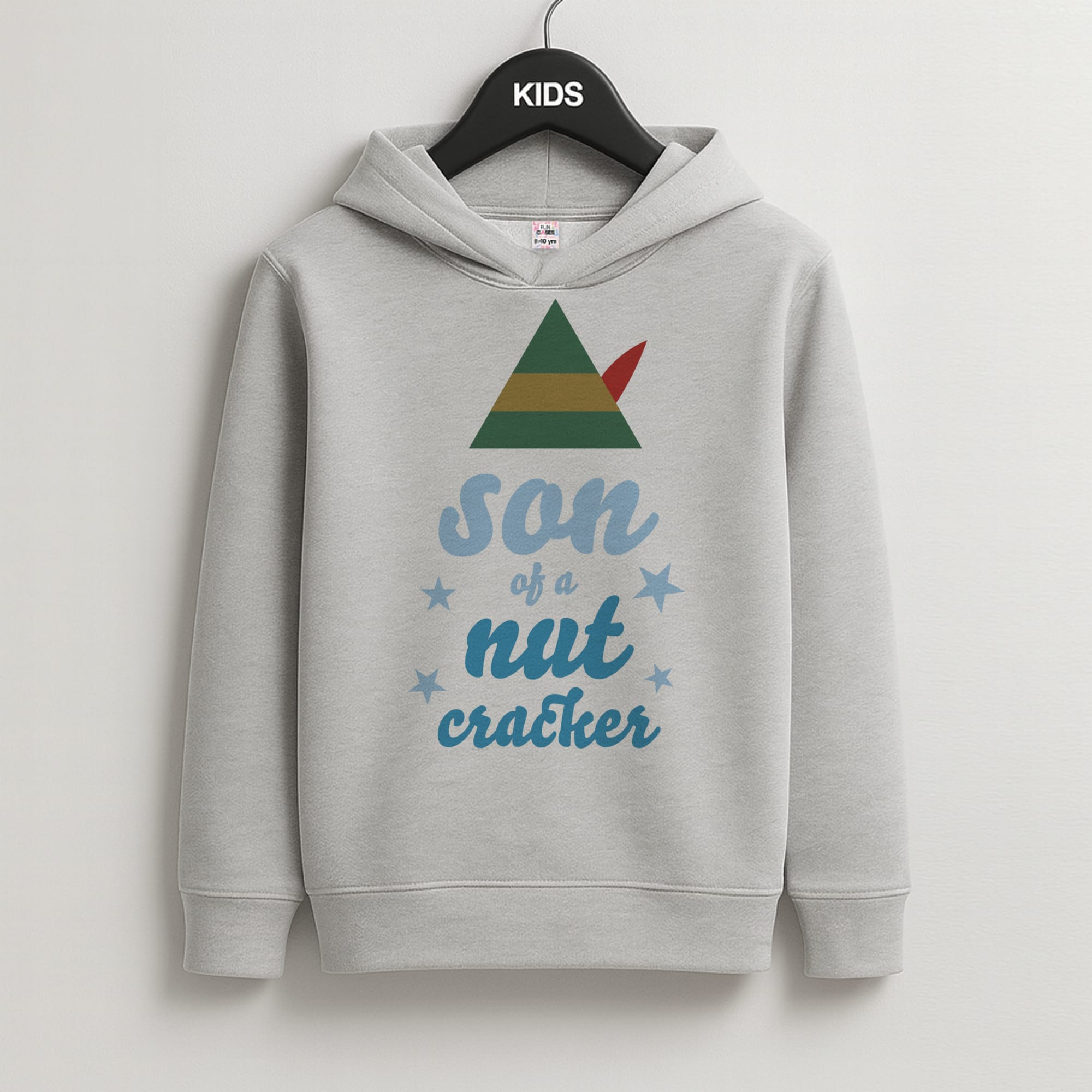 Son Of A Nut Cracker - Elf Kids Grey Hoodie