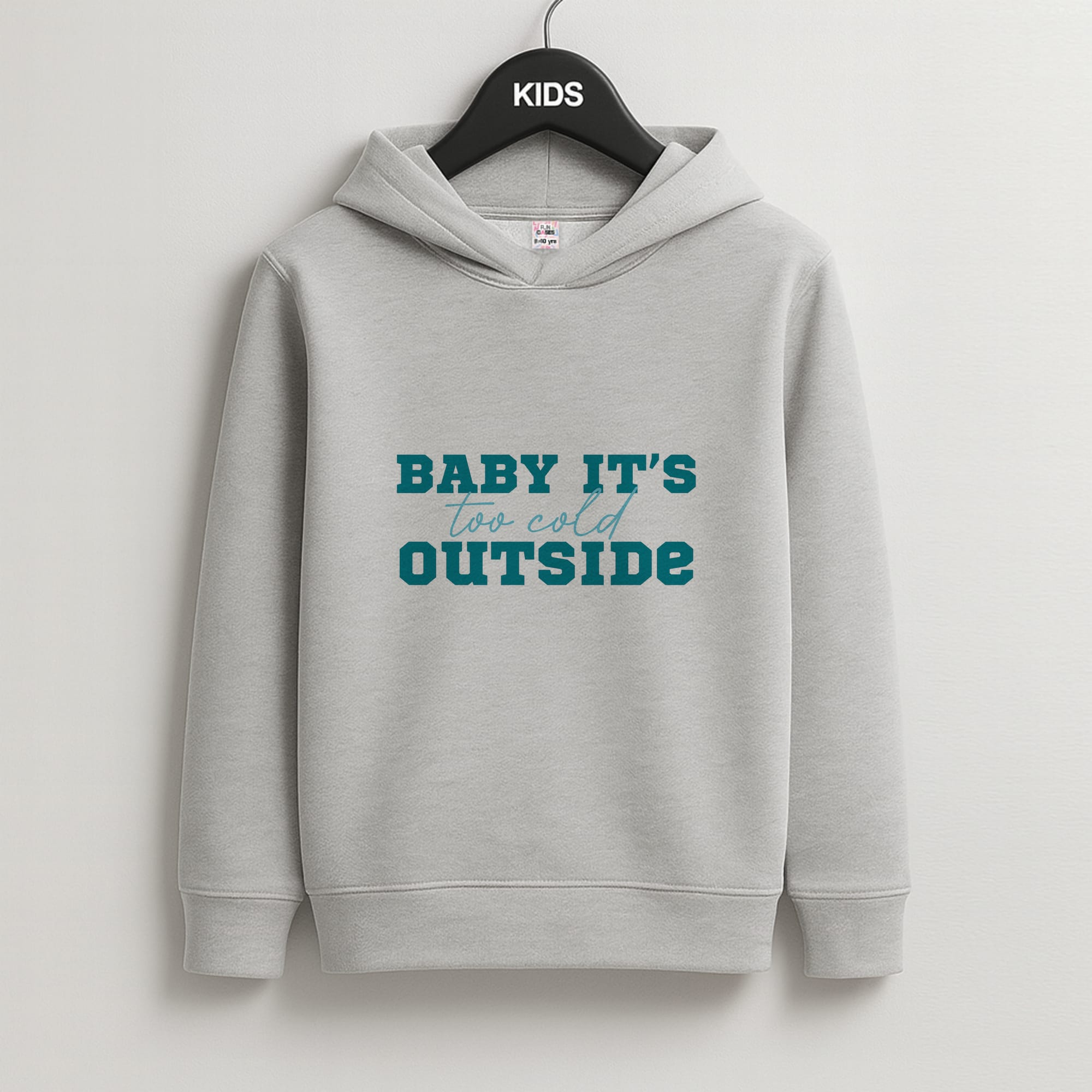 Baby It's Too Cold Outside Kids Grey Hoodie