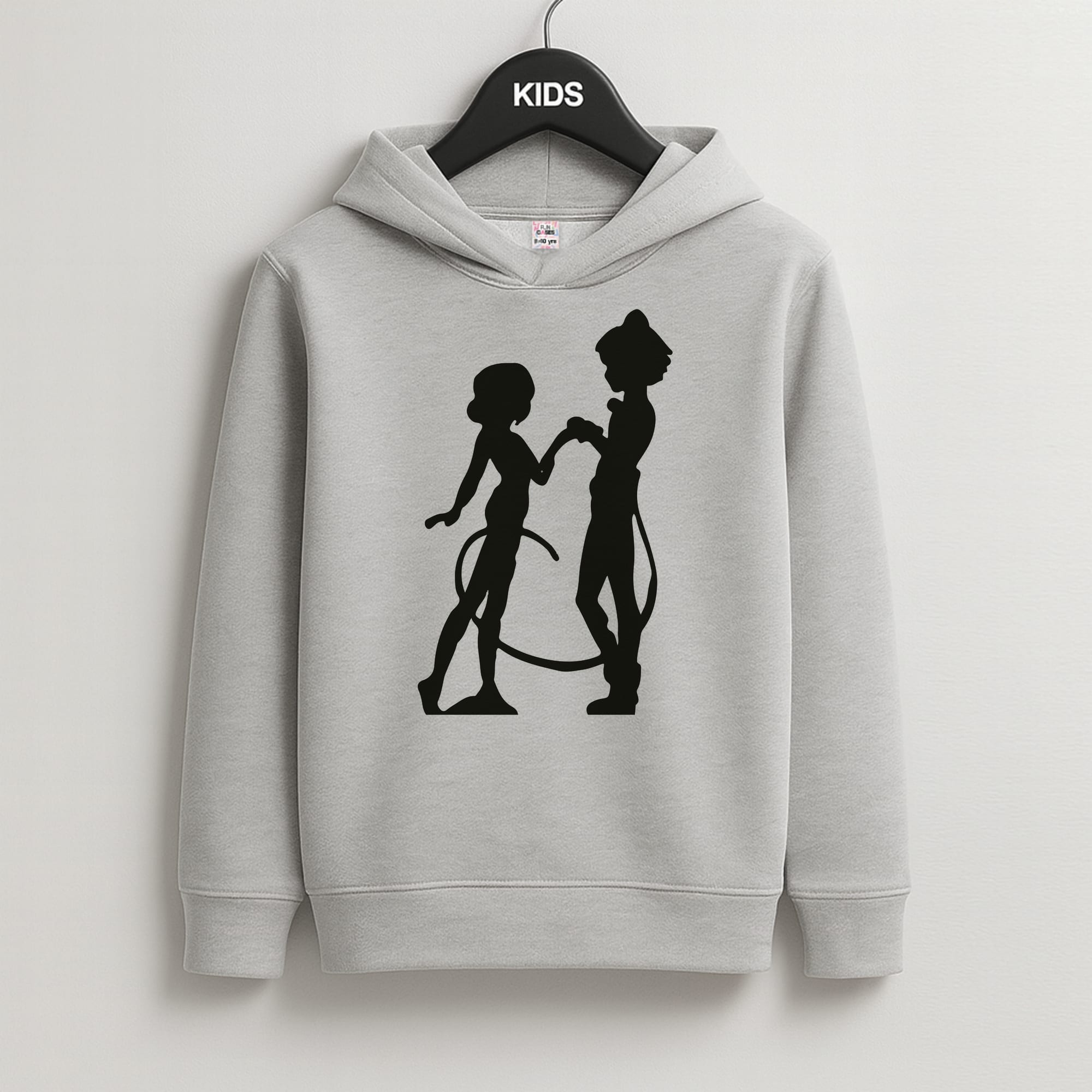 Ladybug And Cat Noir Kids Grey Hoodie