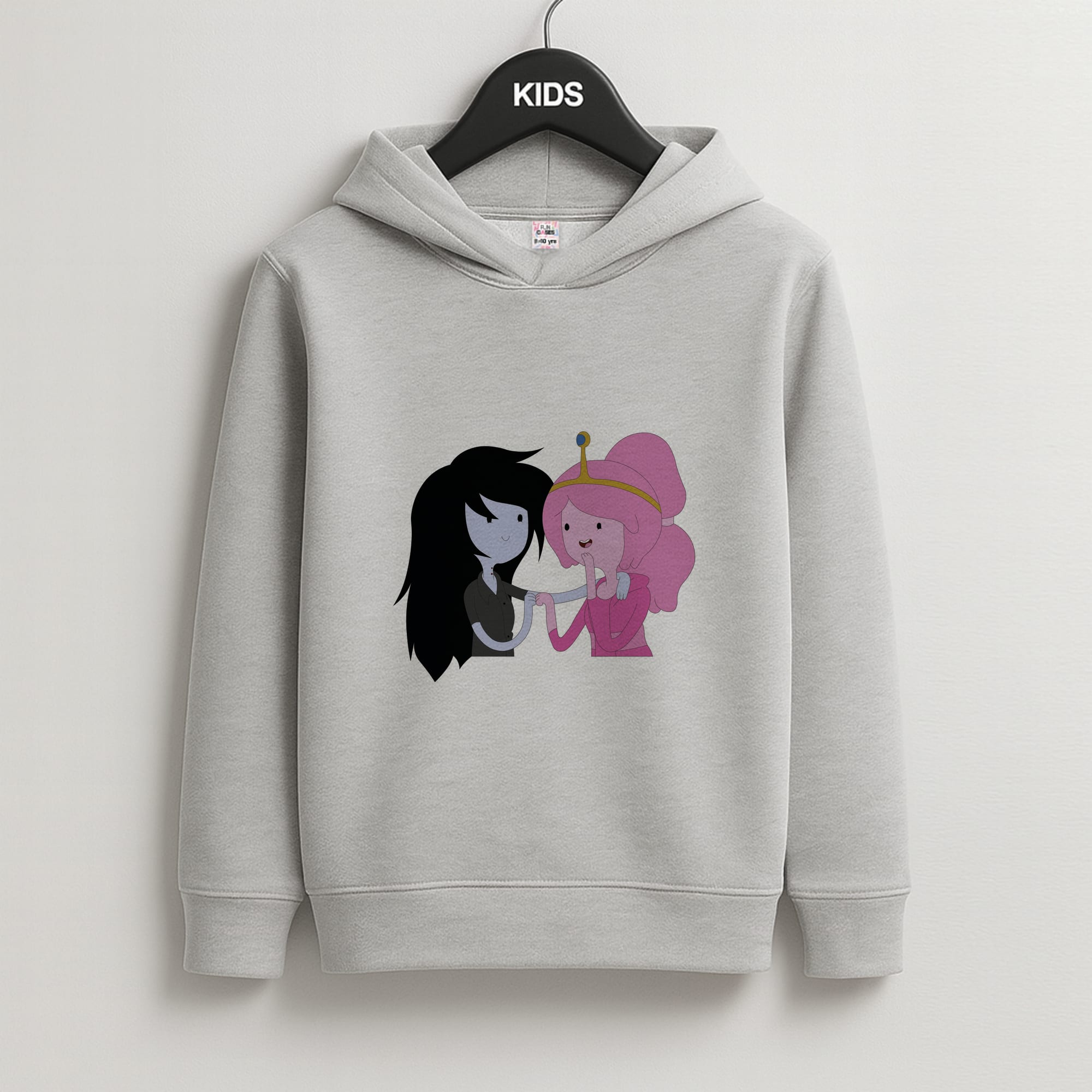 Marceline And Bubblegum Kids Grey Hoodie
