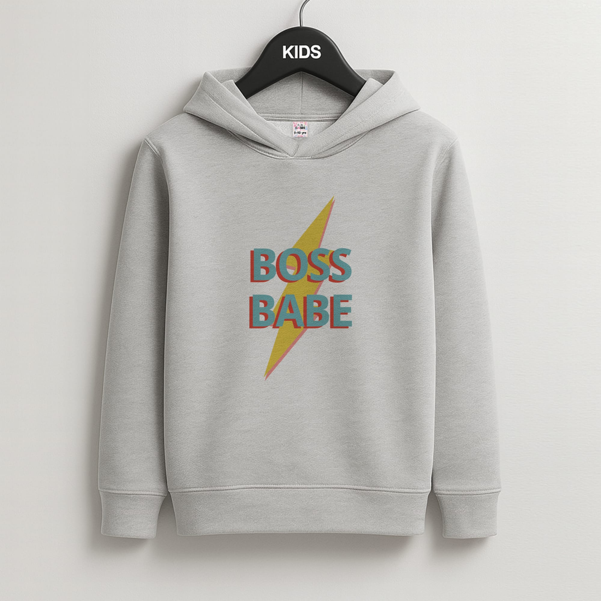 Boss Babe Kids Grey Hoodie