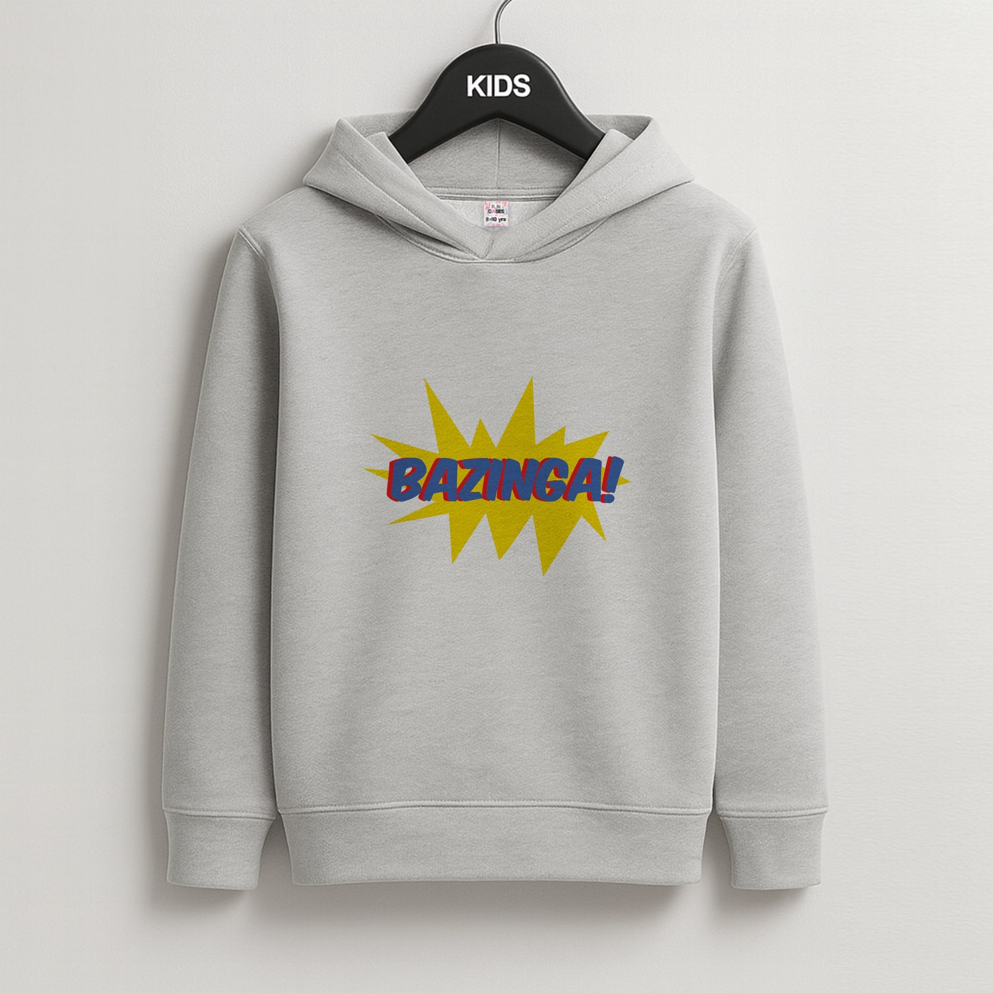 Bazinga! - TV Quotes Kids Grey Hoodie