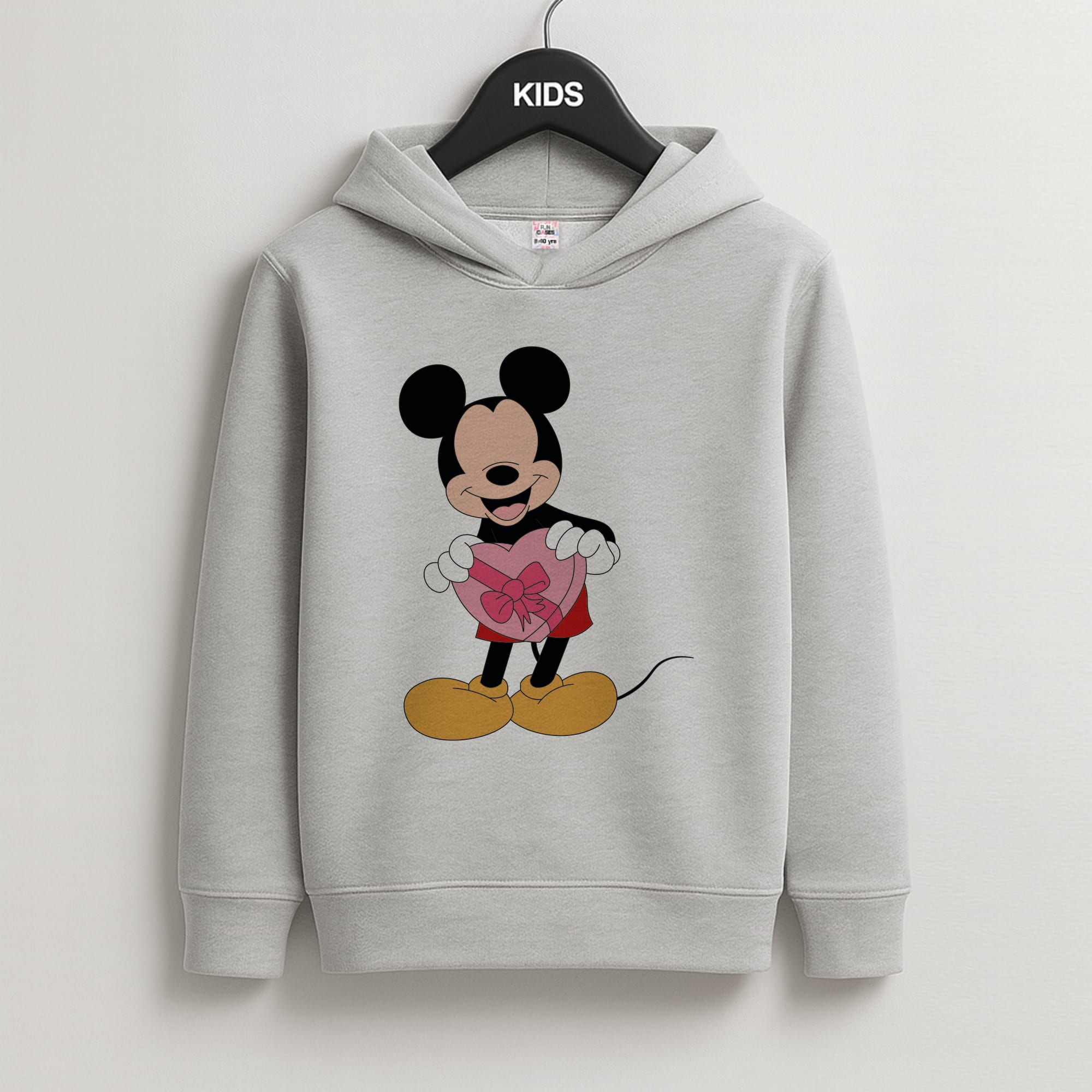Mickey's Gift Valentine's Kids Grey Hoodie