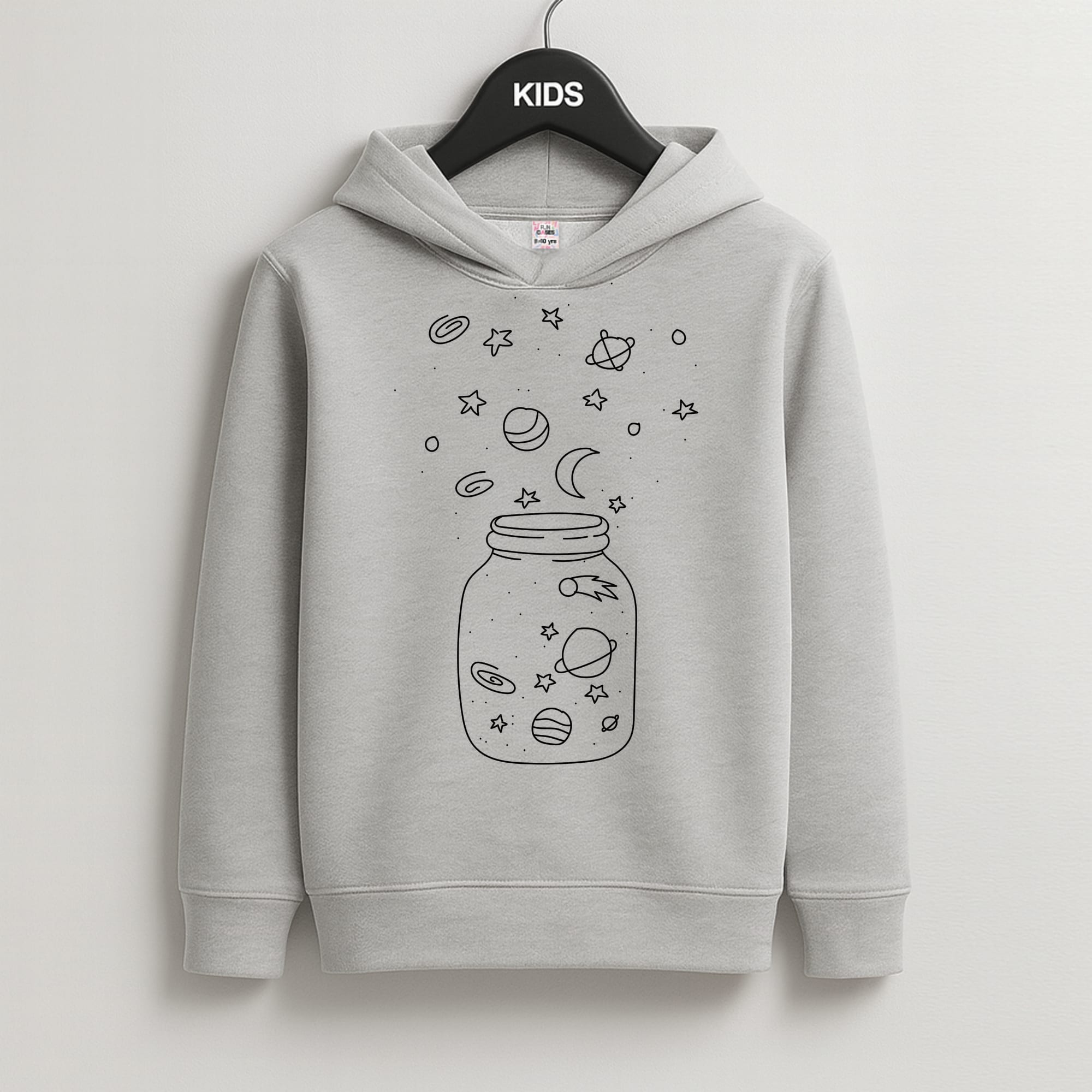 Space Jar Kids Grey Hoodie