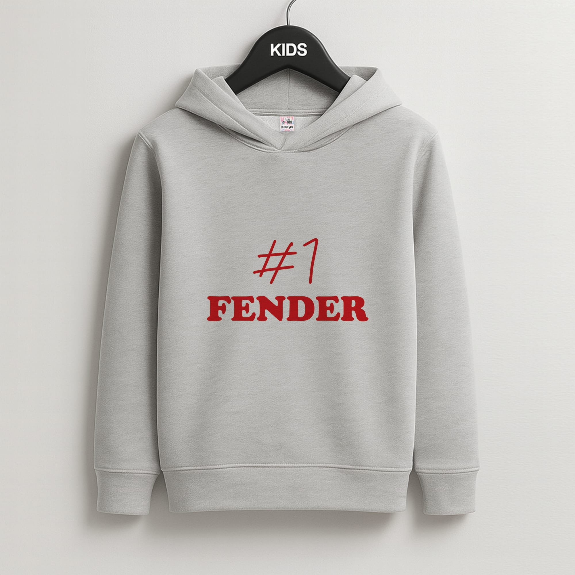 #1 FENDER Kids Grey Hoodie