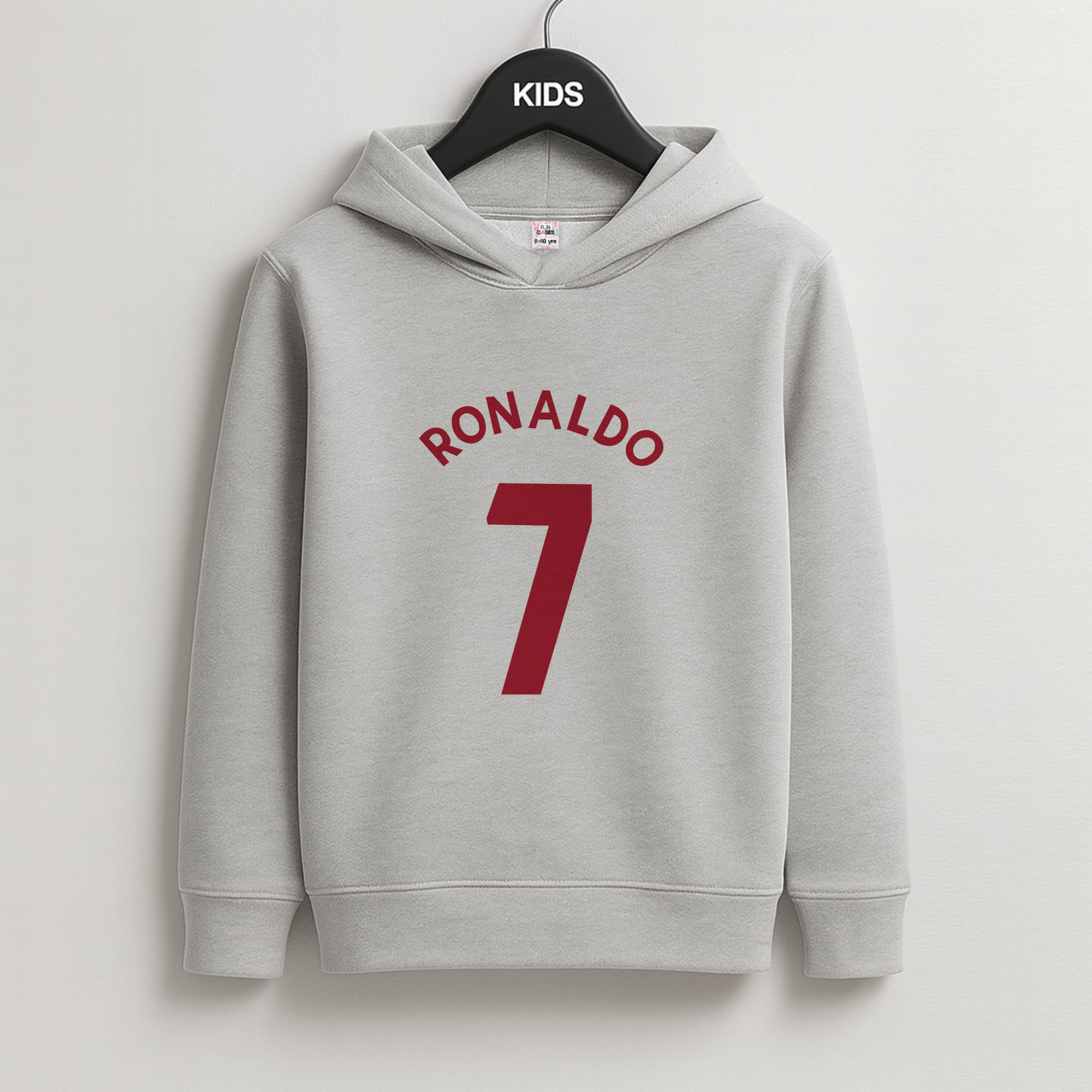 Iconic 7 - Ronaldo Kids Grey Hoodie