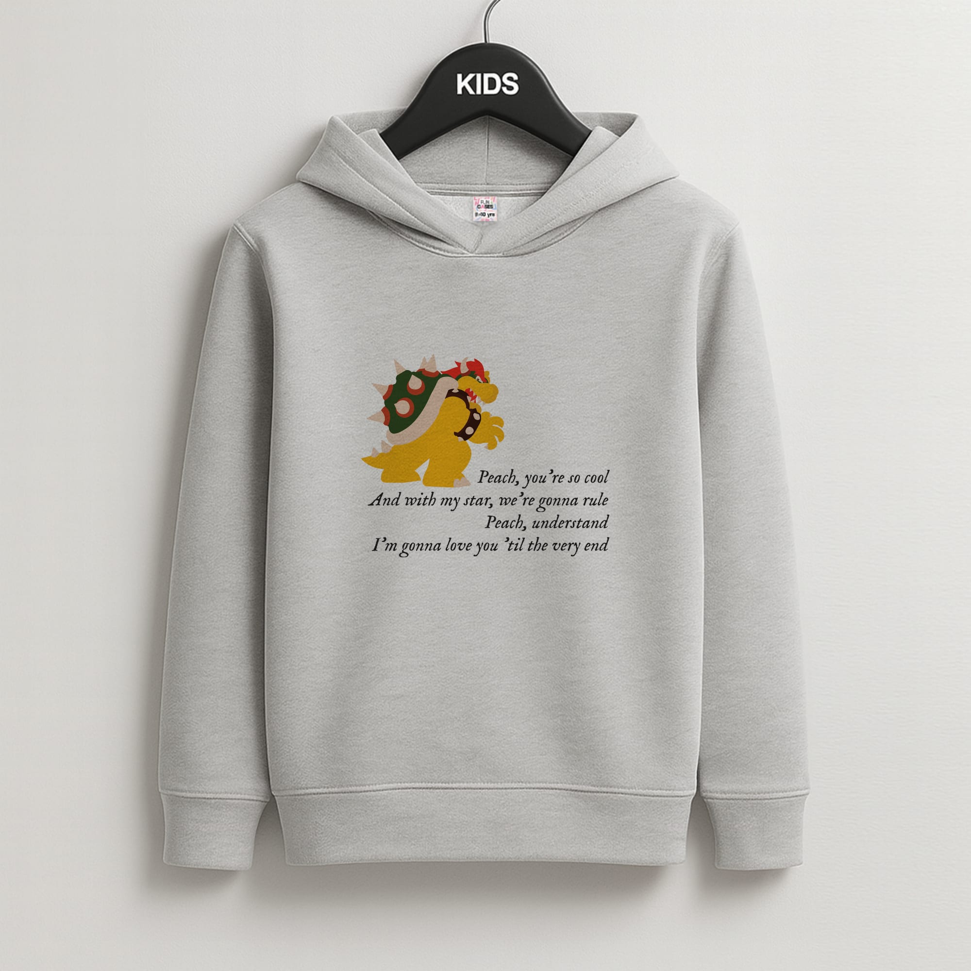 Peach, You're So Cool Kids Grey Hoodie