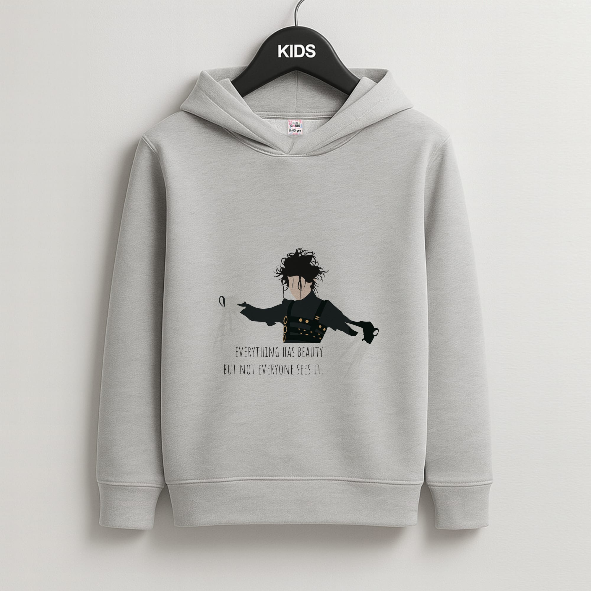 Everything Has Beauty - Scissorhands Kids Grey Hoodie